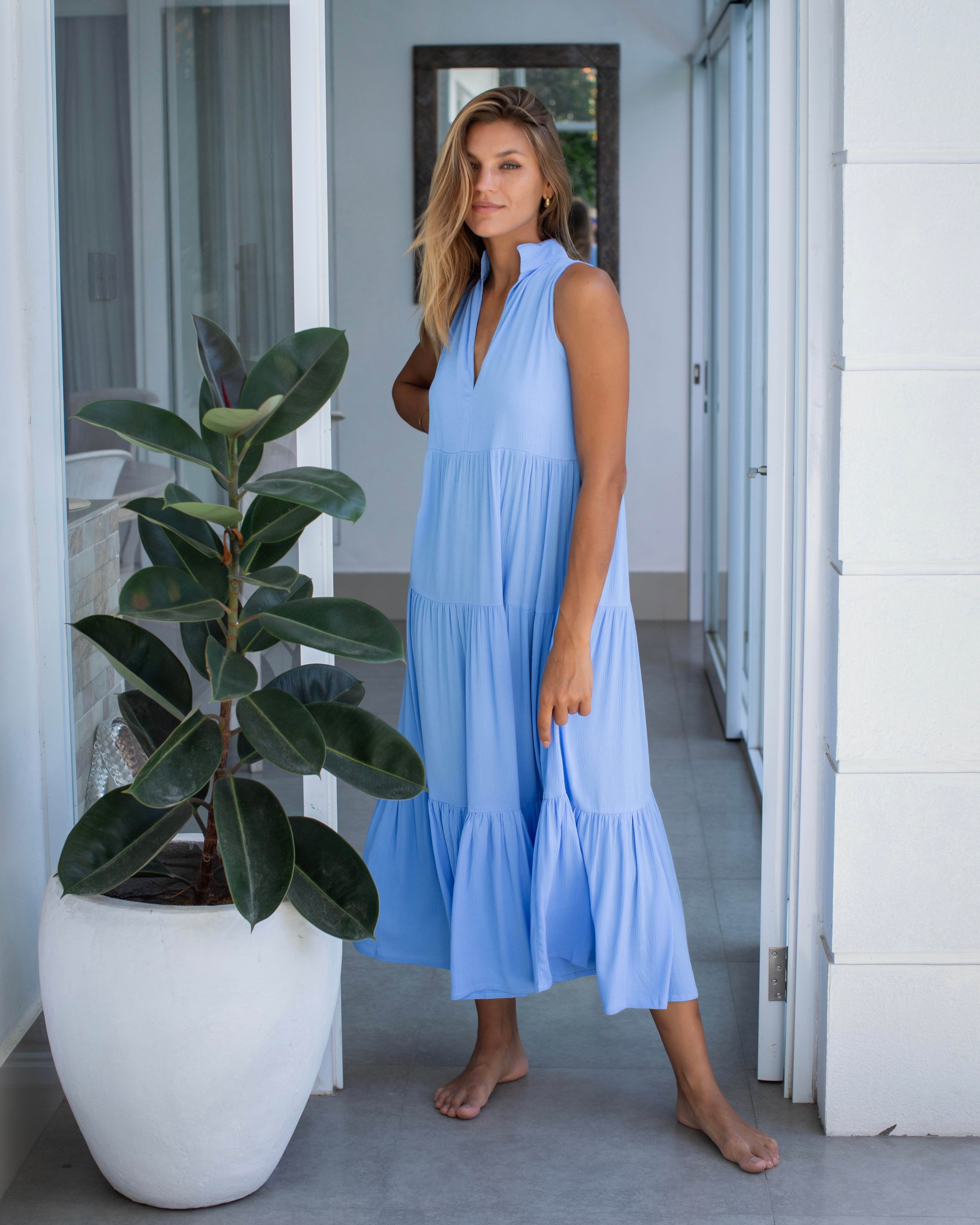 Cosima Dress - Cornflower Blue