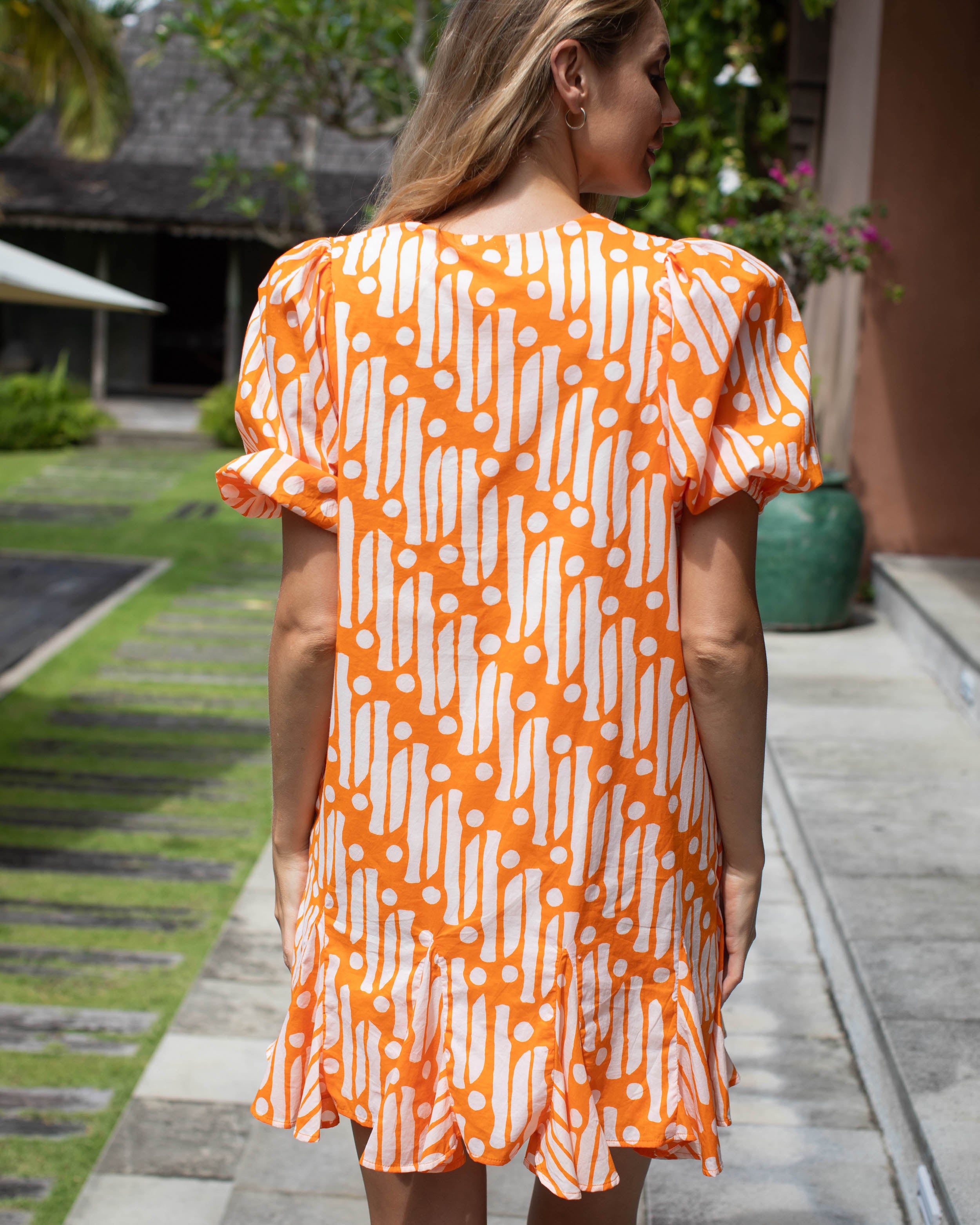 Lucia Dress - Orange Rejeng