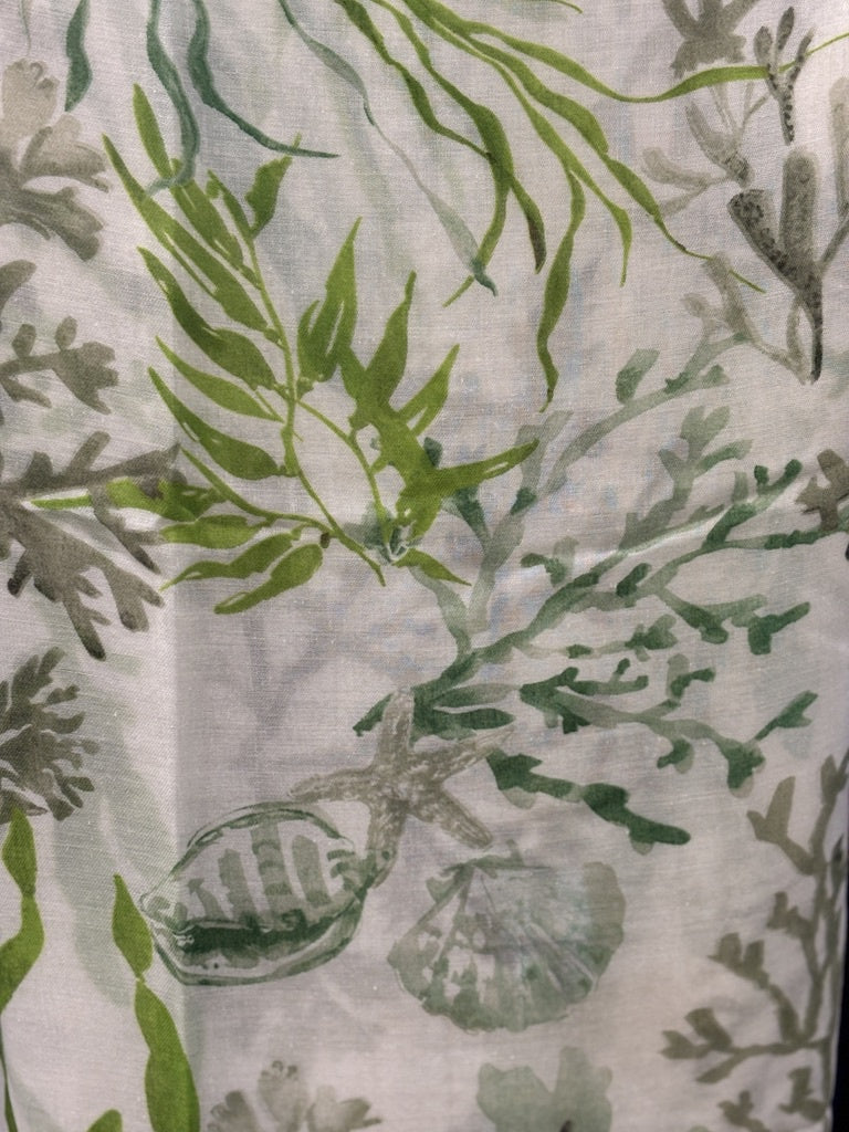 Green & Khaki Oceana Tassel Scarf