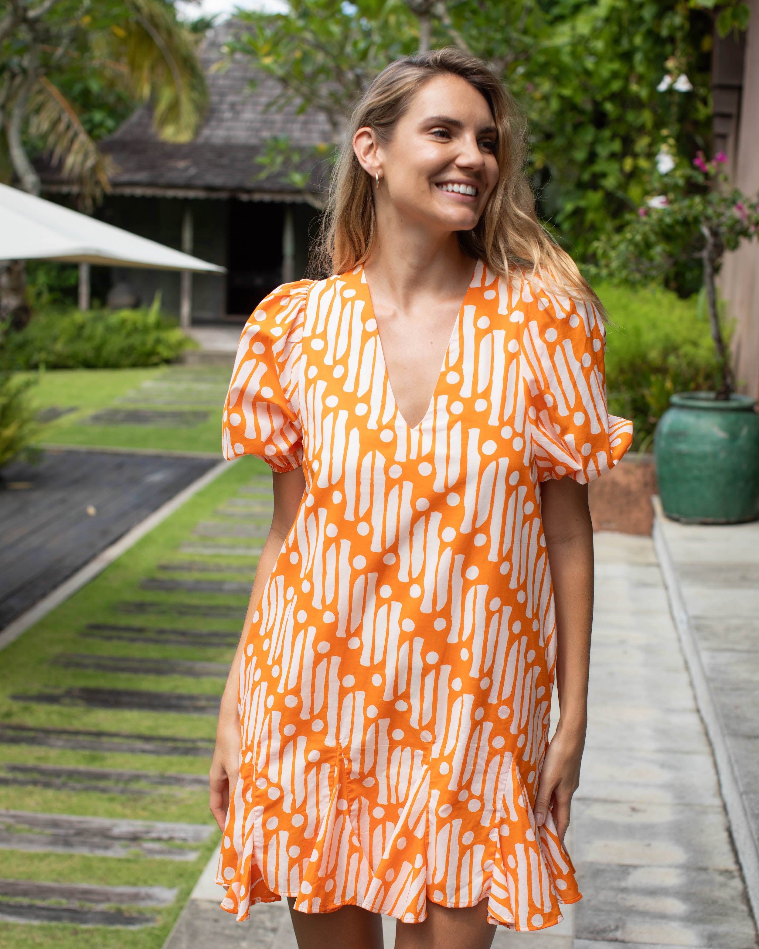 Lucia Dress - Orange Rejeng