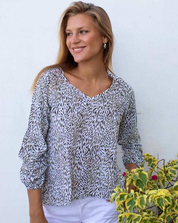 Annely Top - Brown Small Tiger
