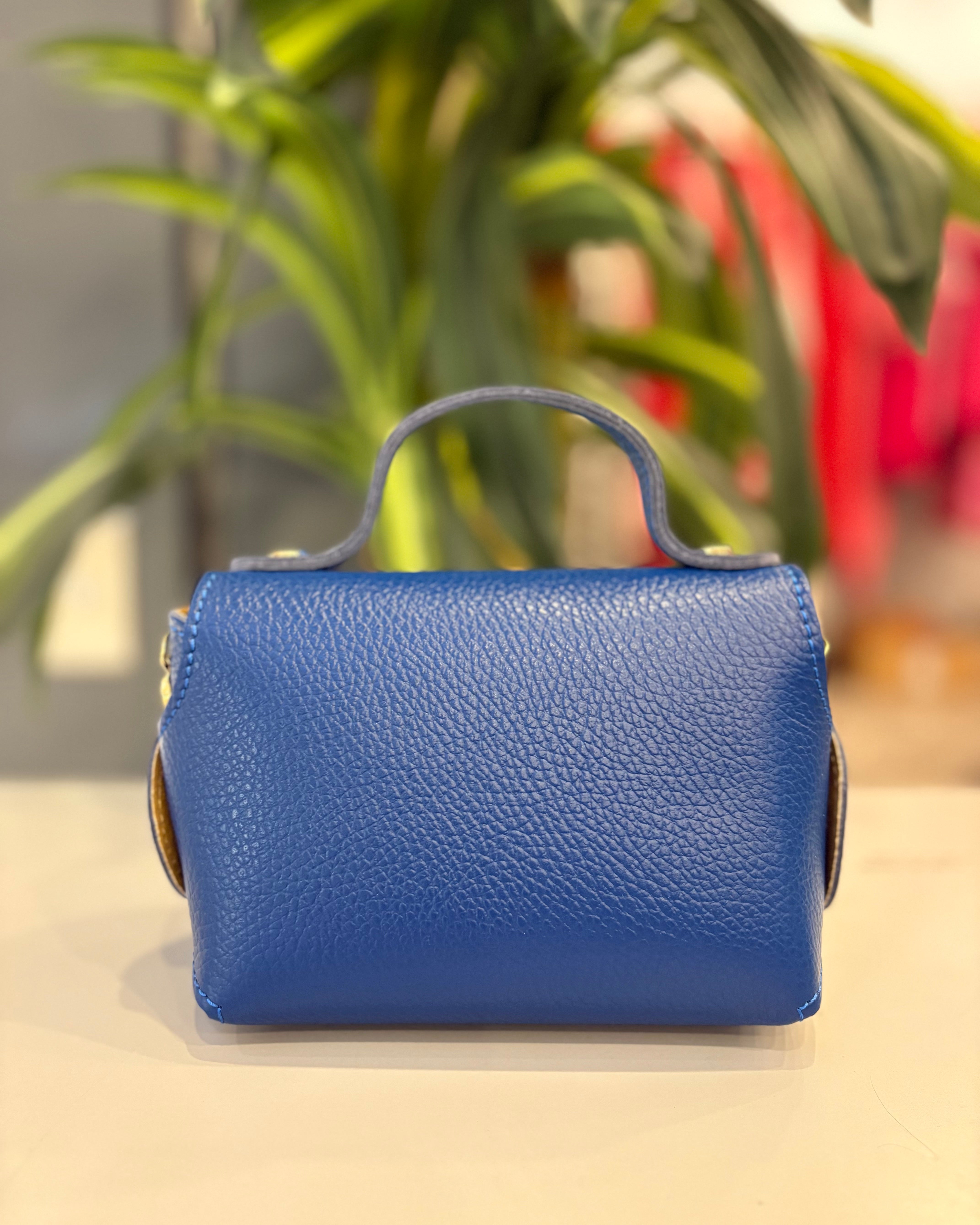 Bella Mini Leather Bag - Cobalt