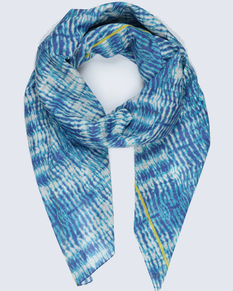 Blue Tie Dye Scarf