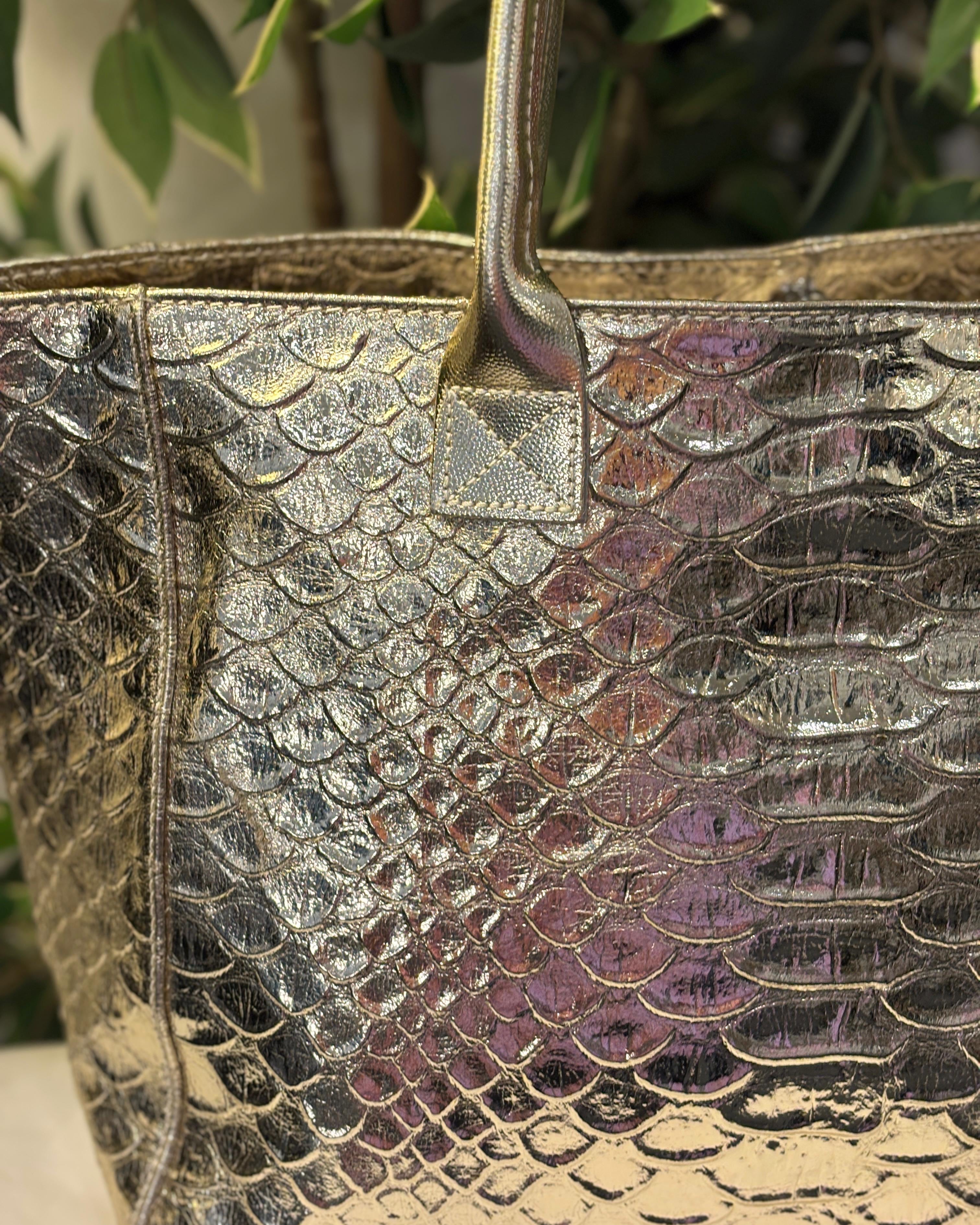 Bolsena Leather Tote Bag - Gold