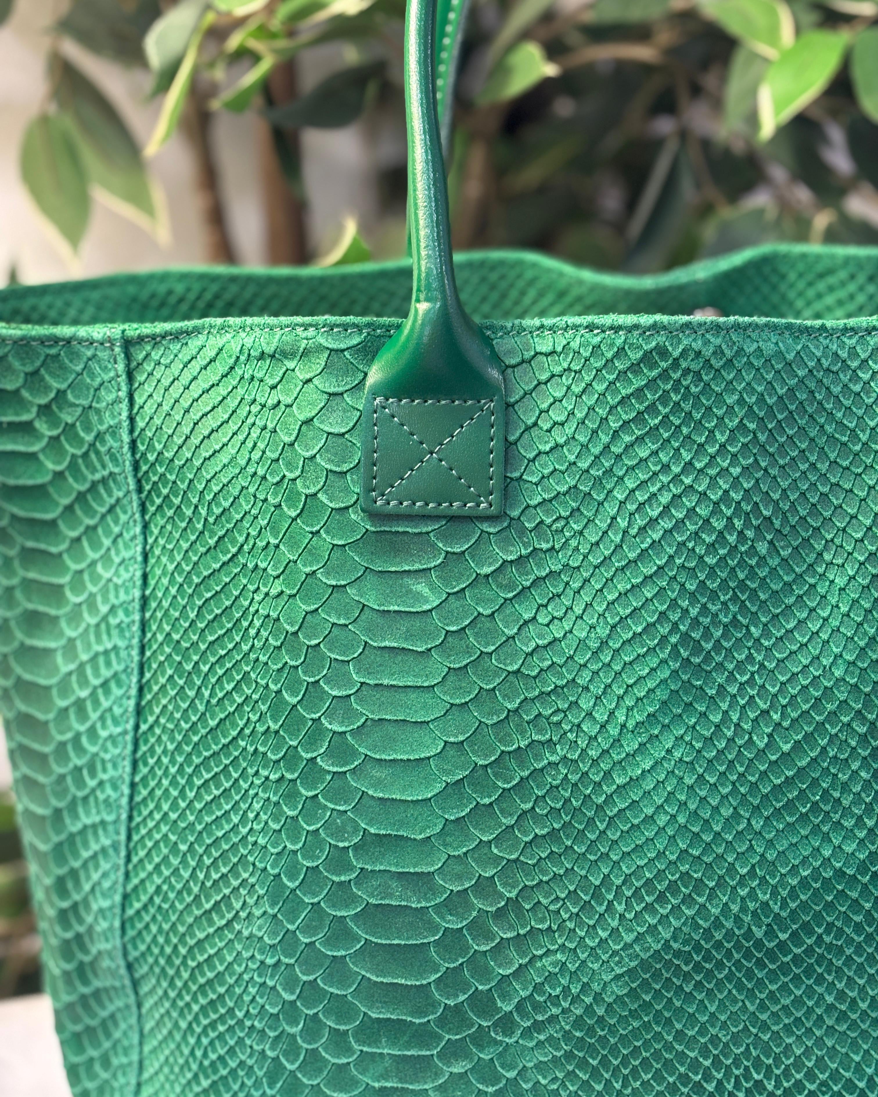 Bolsena Leather Tote Bag - Green