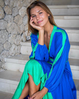 Camilla Dress - Swedish Blue/Green Bamboo