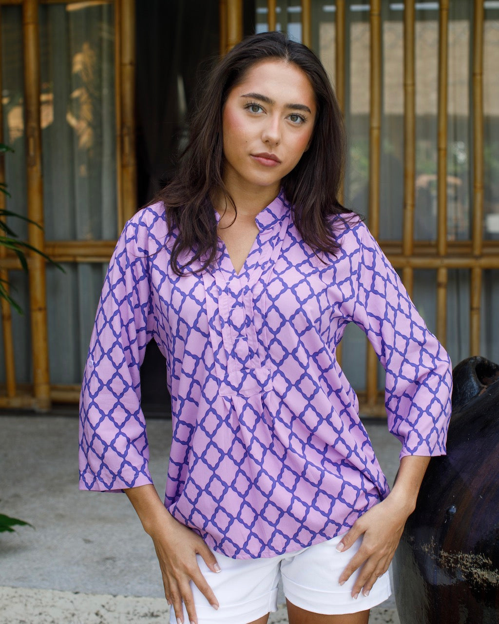 Carlie Top - Lavender/Liberty Blue Marquis