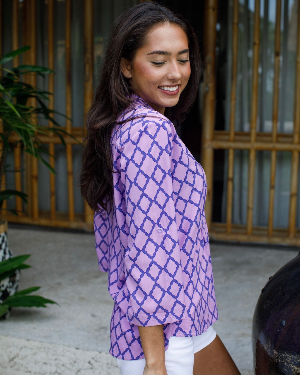 Carlie Top - Lavender/Liberty Blue Marquis