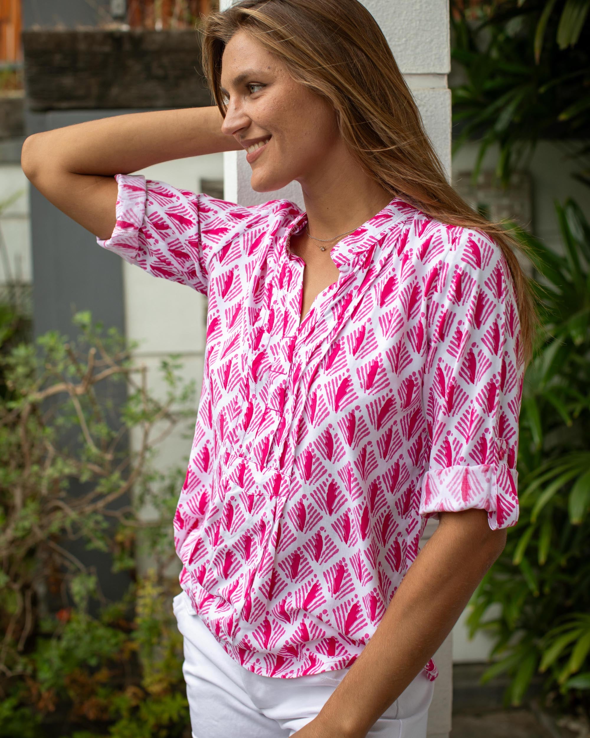 Carlie Top - Pink Arrow