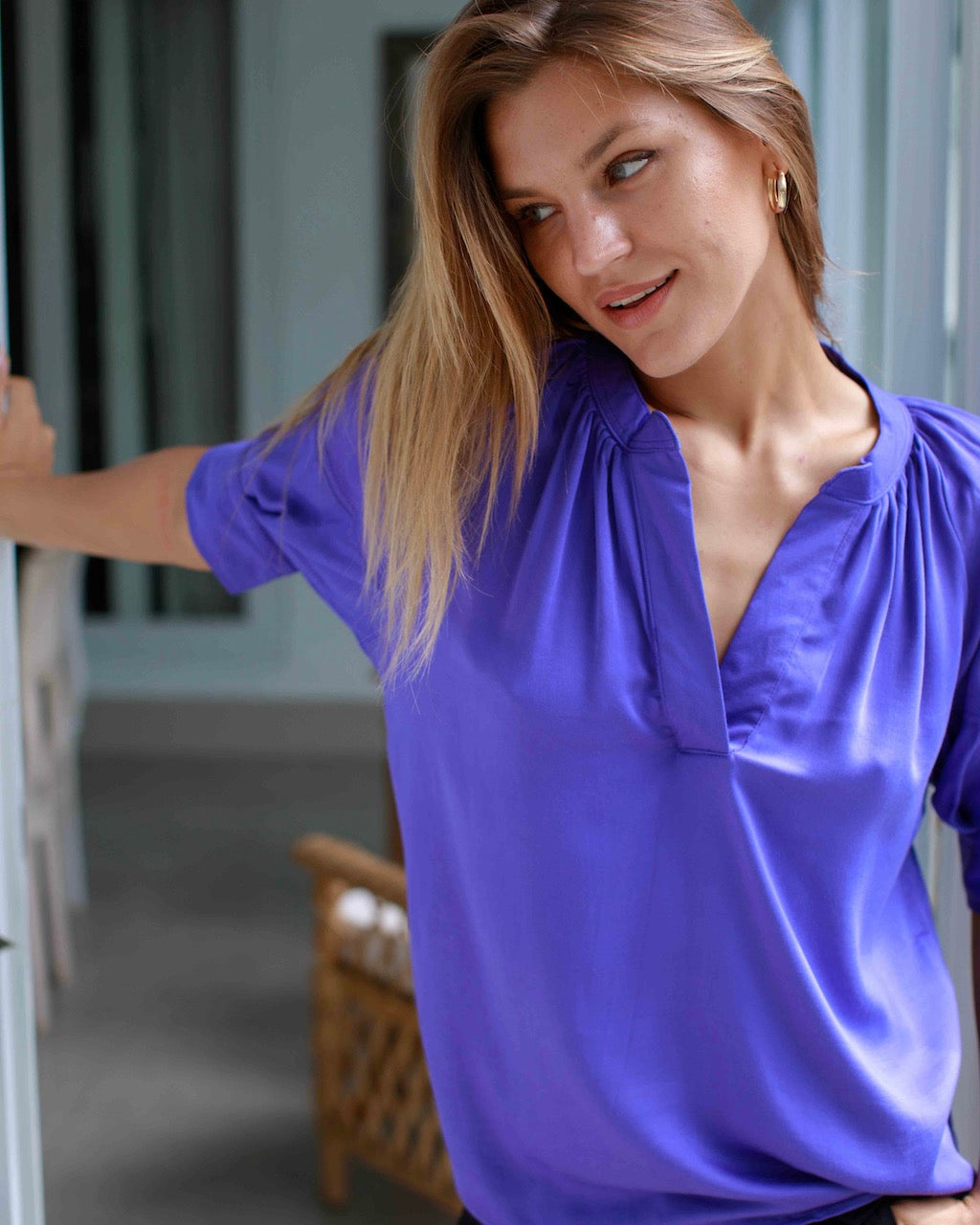 Claudia Top - Liberty Blue Bamboo