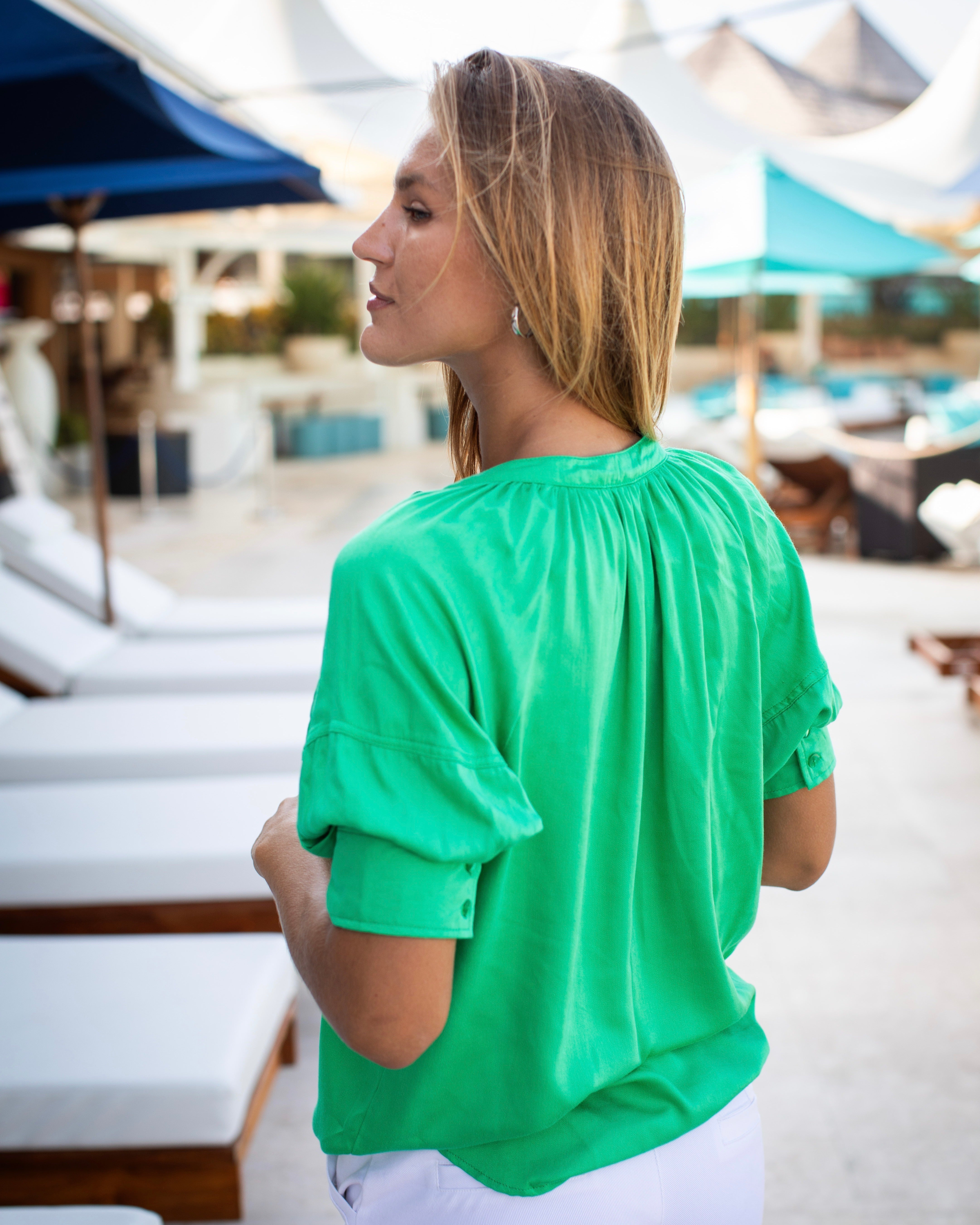 Claudia Top - Green Bamboo