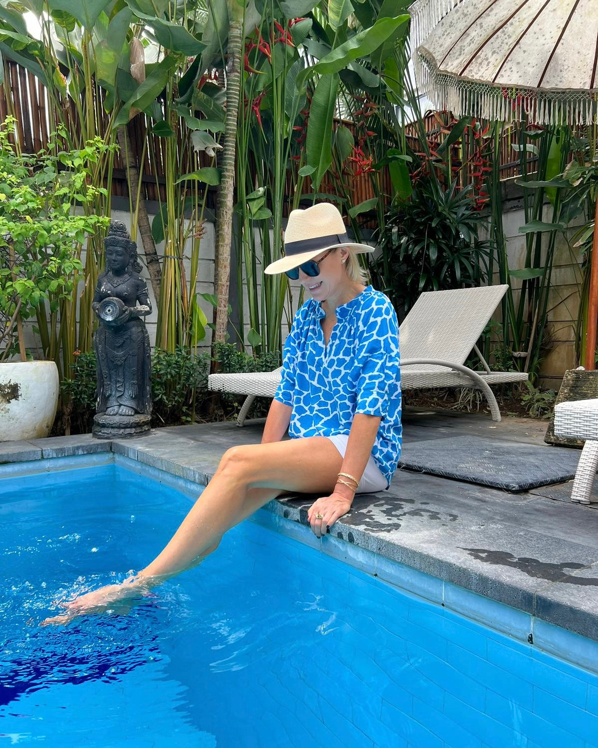 Claudia Top - Malibu Blue Giraffe