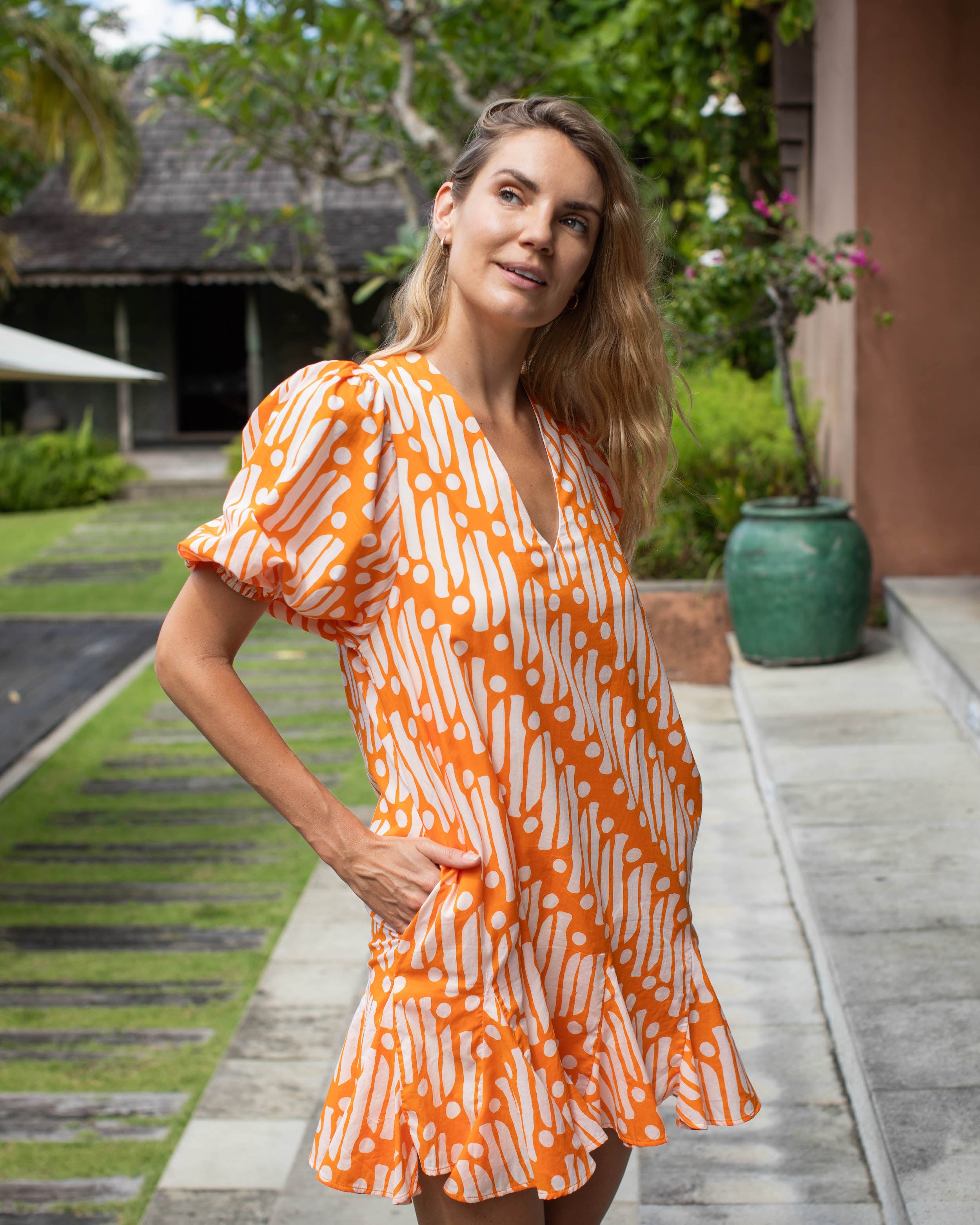 Lucia Dress - Orange Rejeng