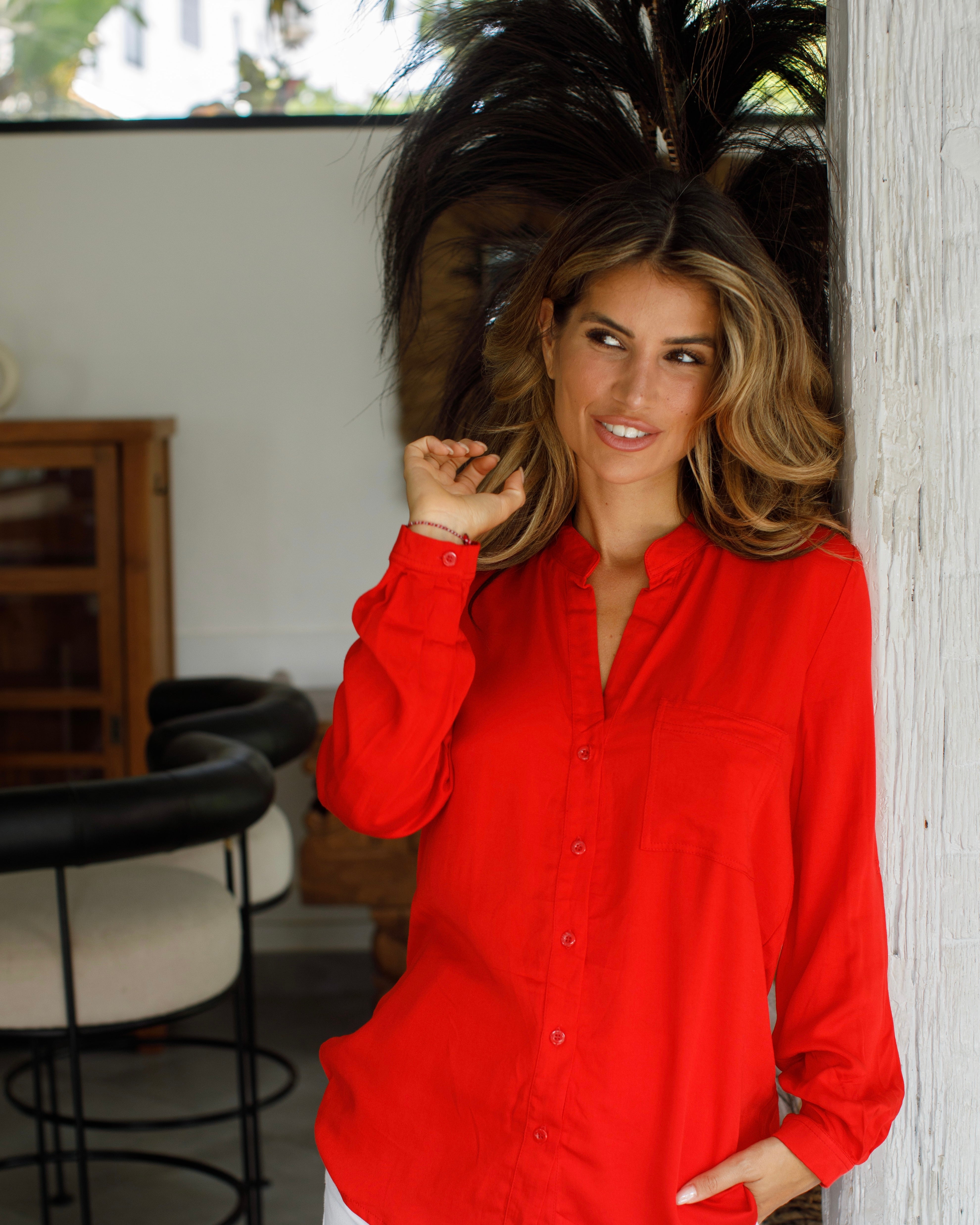 Eden Shirt - Red Bamboo