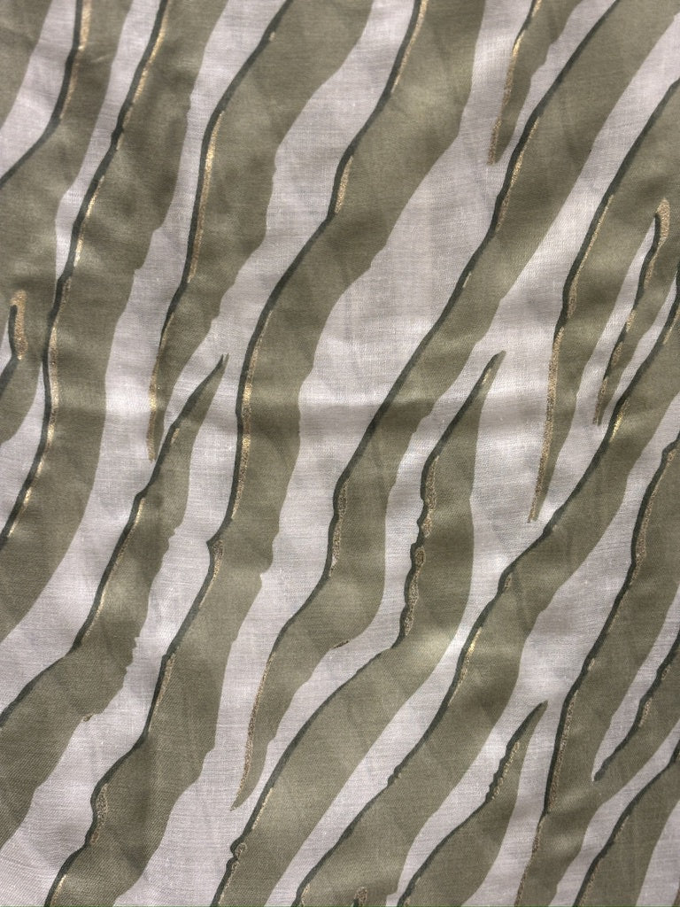 Khaki & Gold Zebra Scarf