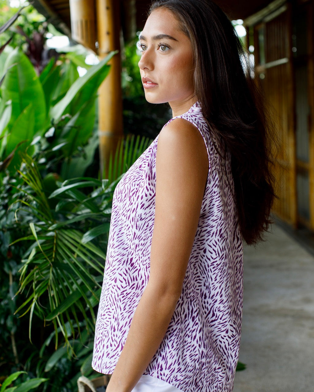 Haddi Top - Lavender Small Tiger