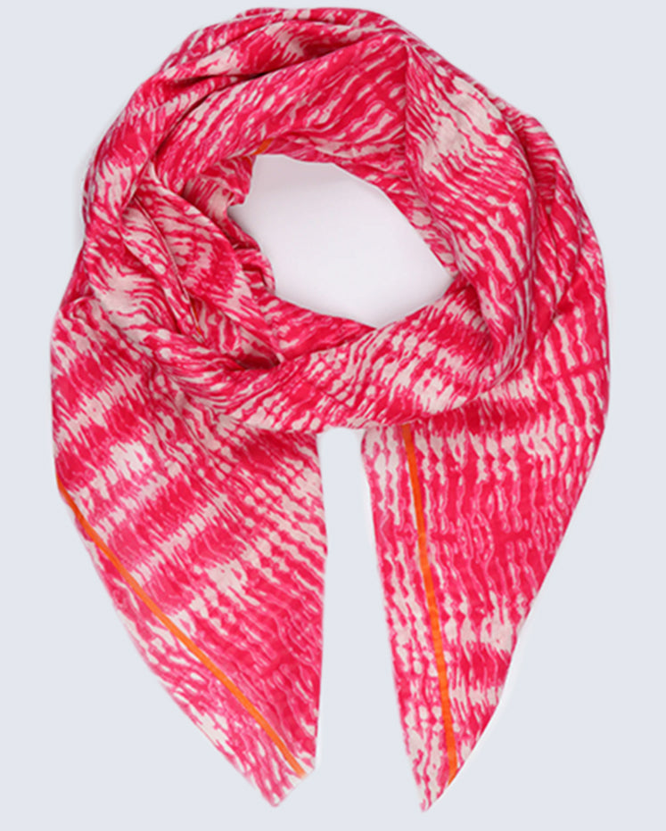 Hot Pink Tie Dye Scarf