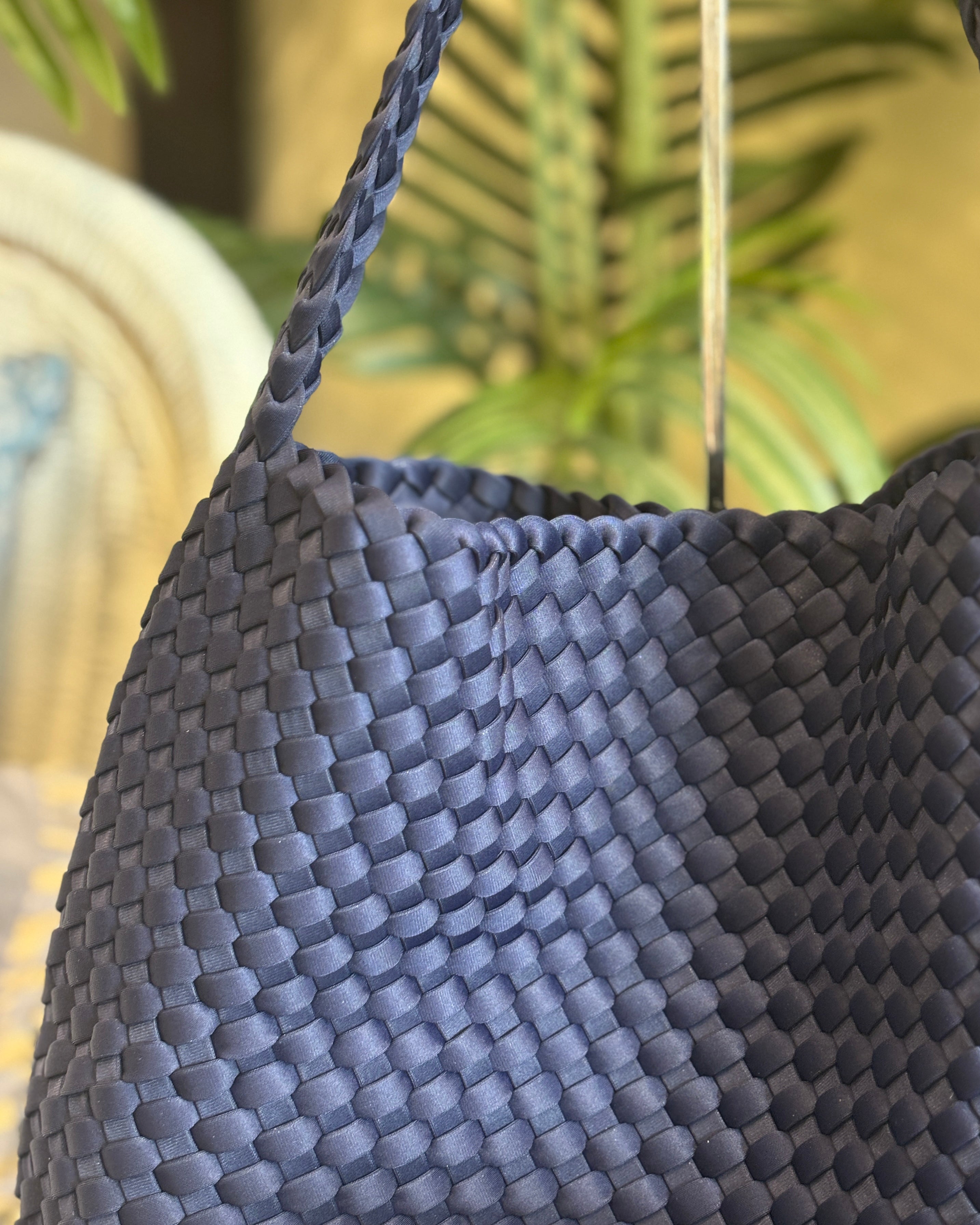 Riviera Woven Tote - Navy