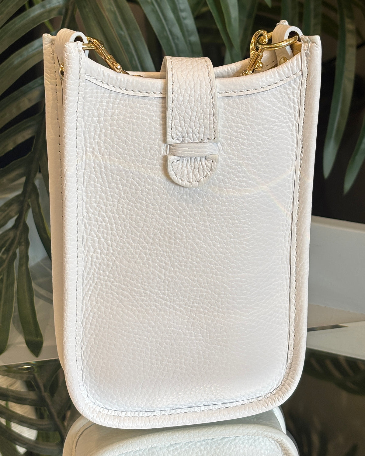 Cortona Leather Phone Bag - White