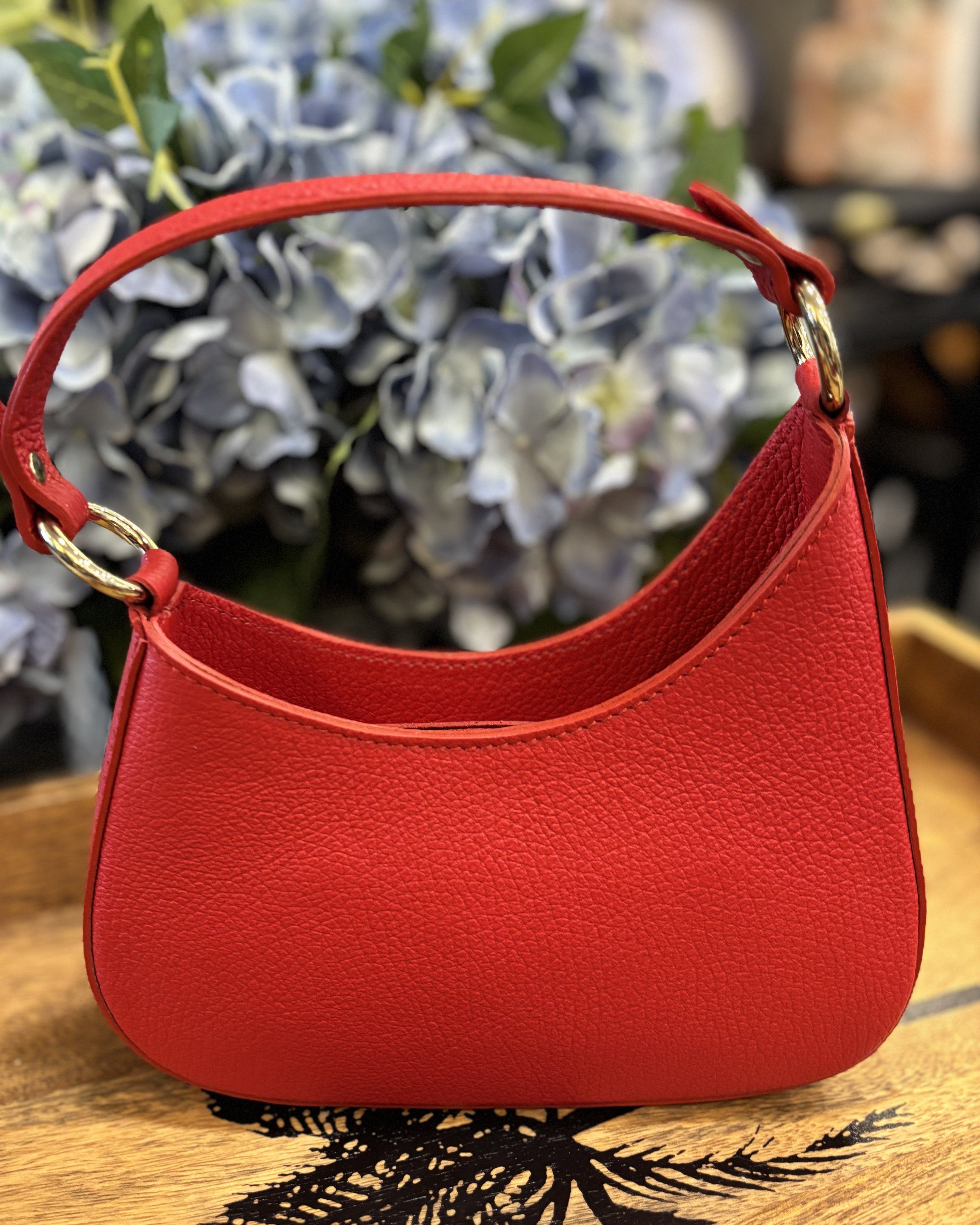 Mini Crescent Bag - Red