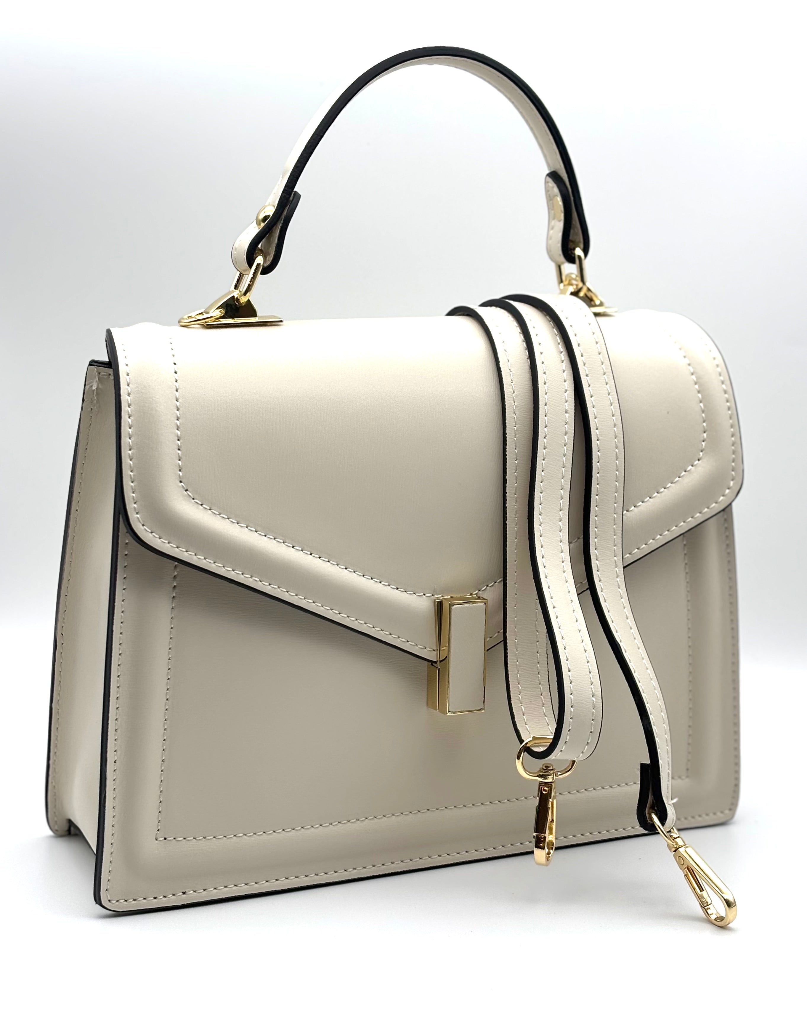 Messina Leather Bag - Cream