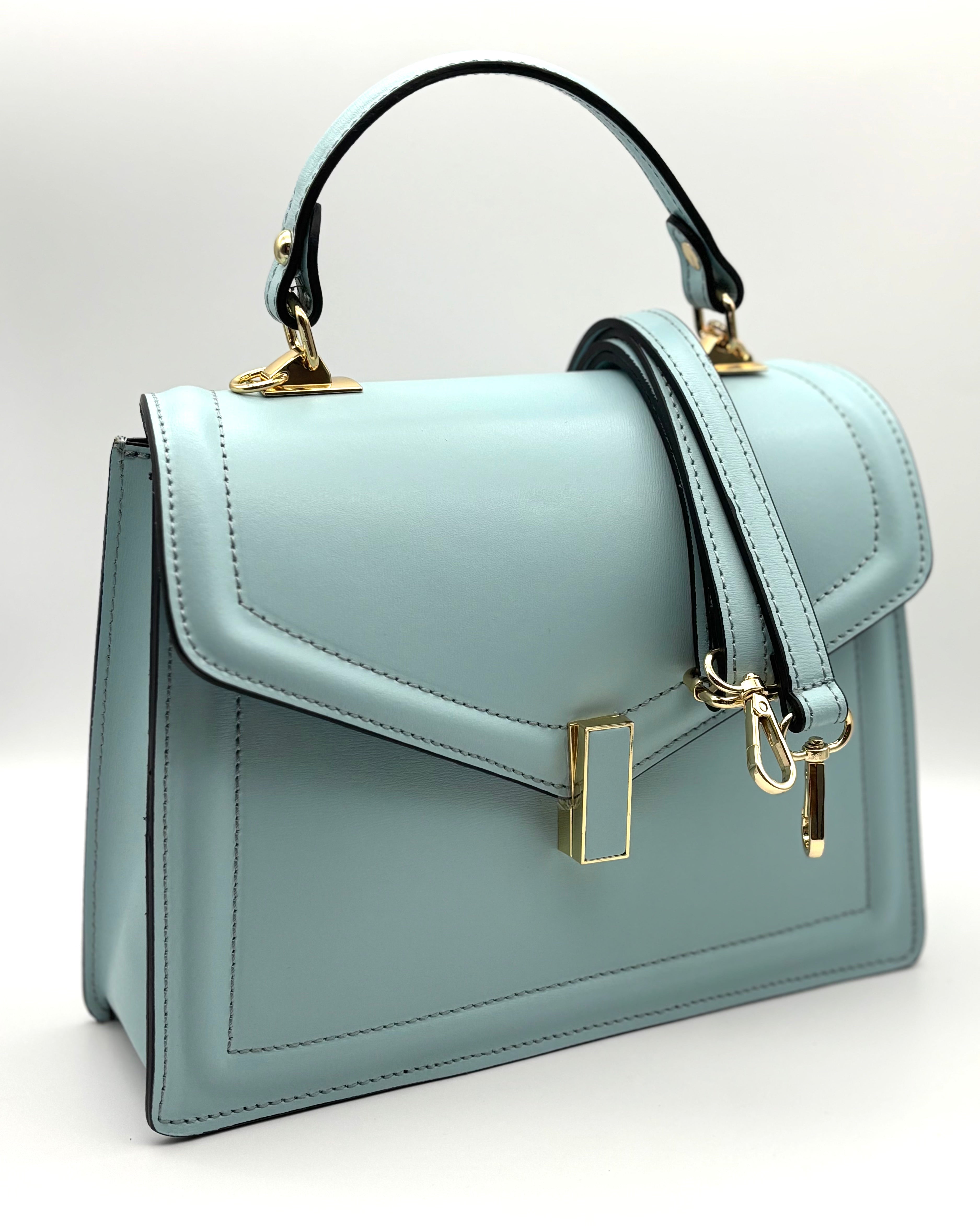 Messina Leather Bag - Baby Blue