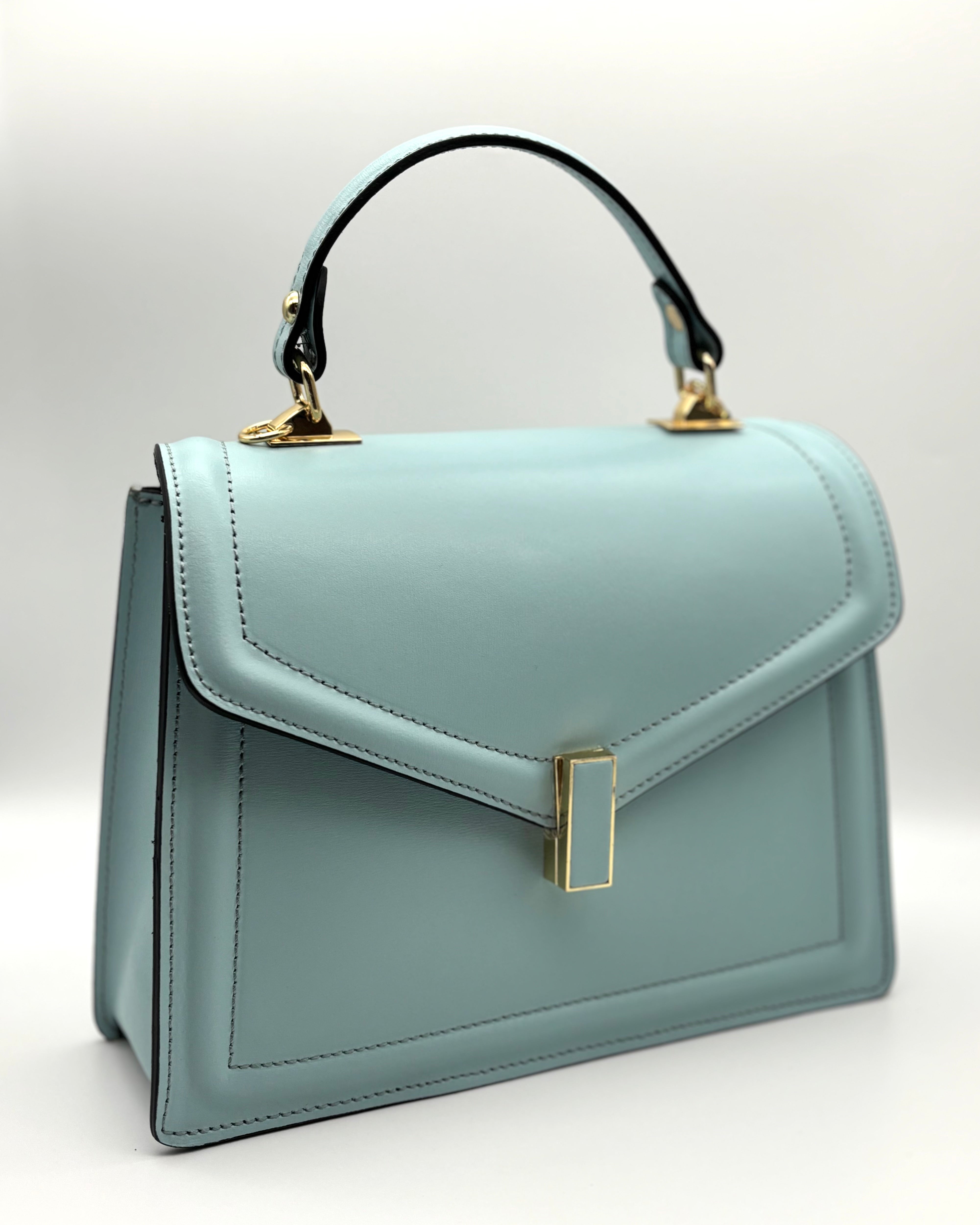 Messina Leather Bag - Baby Blue