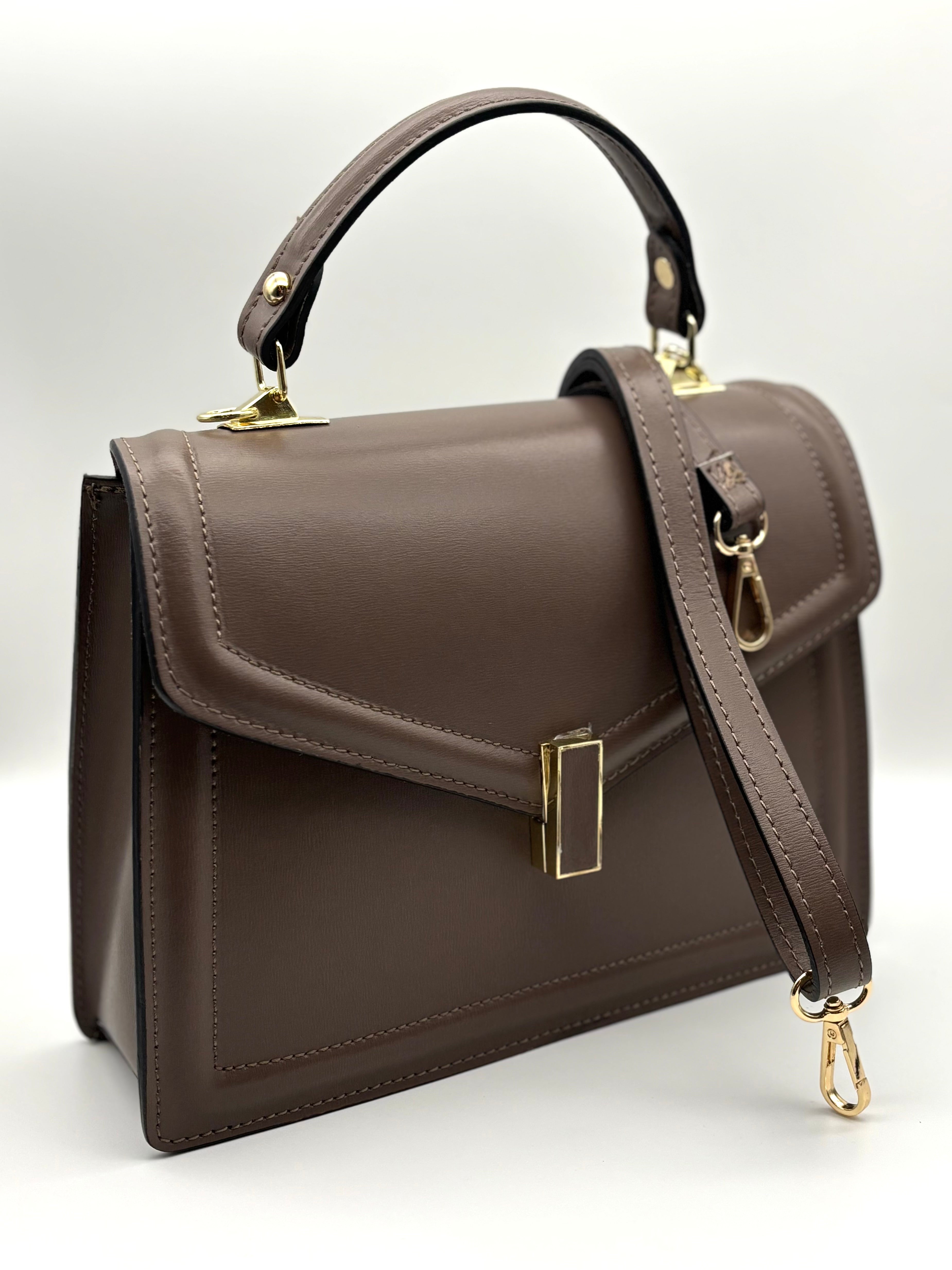 Messina Leather Bag - Taupe