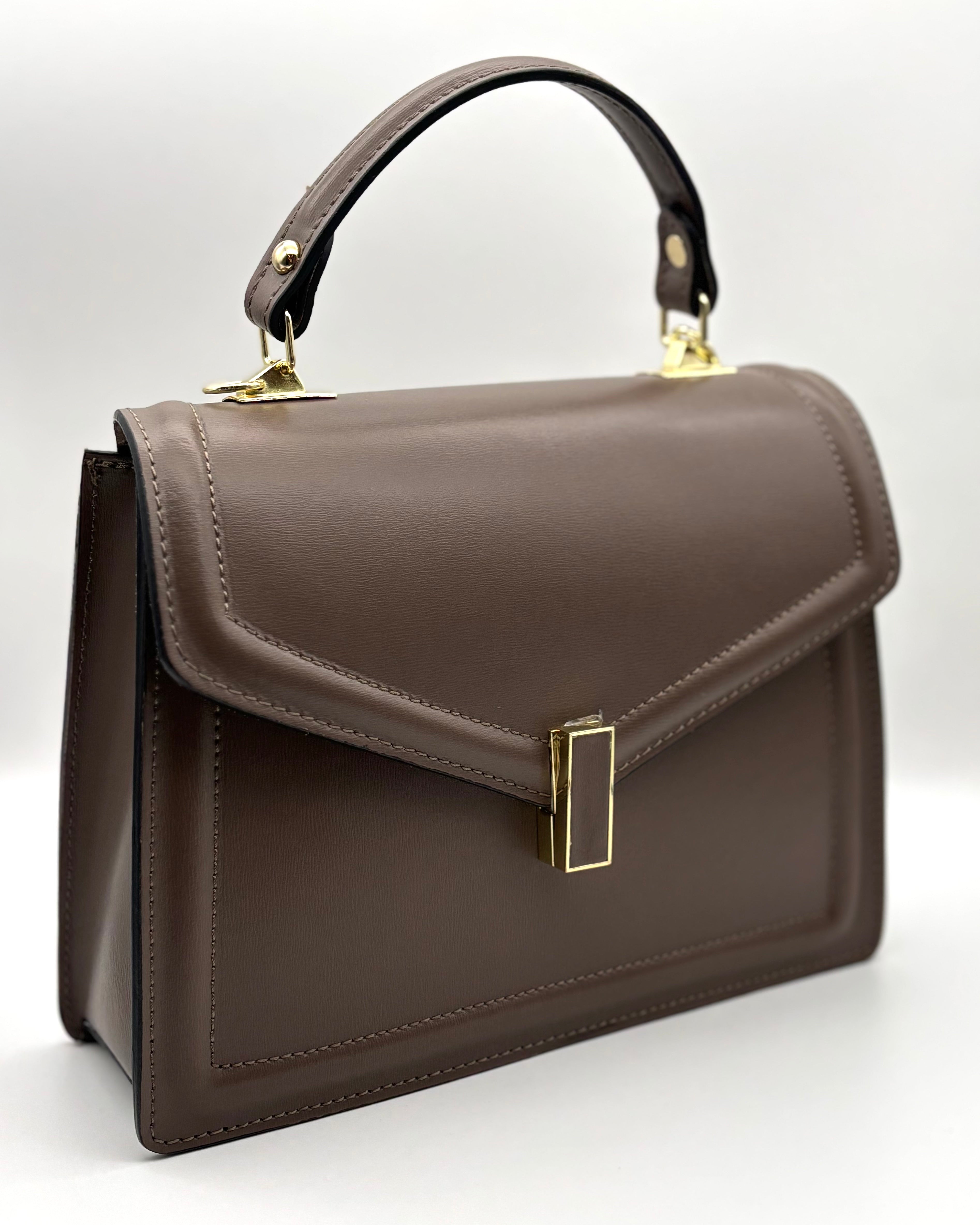 Messina Leather Bag - Taupe