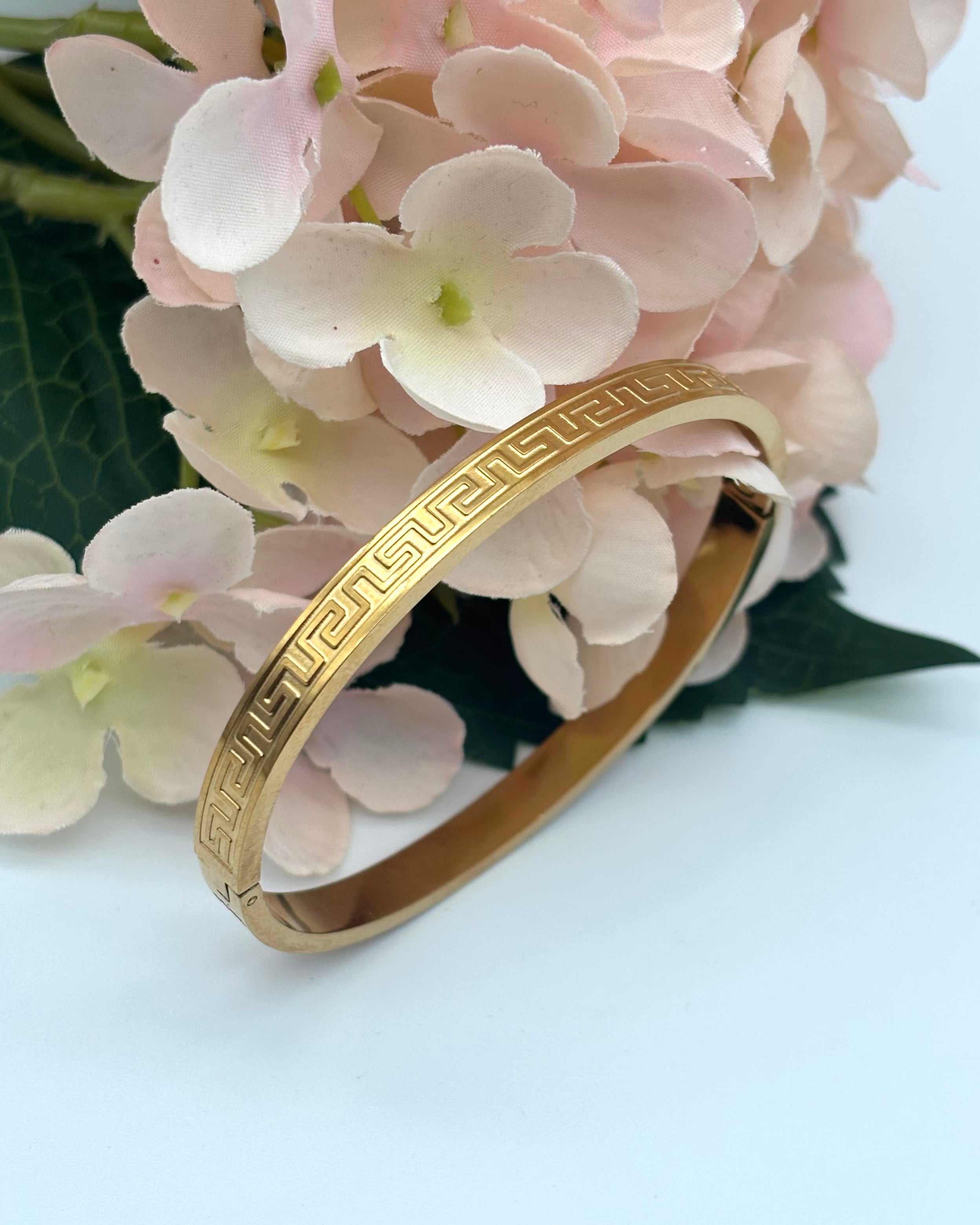 Paris Bangle - Greek Key