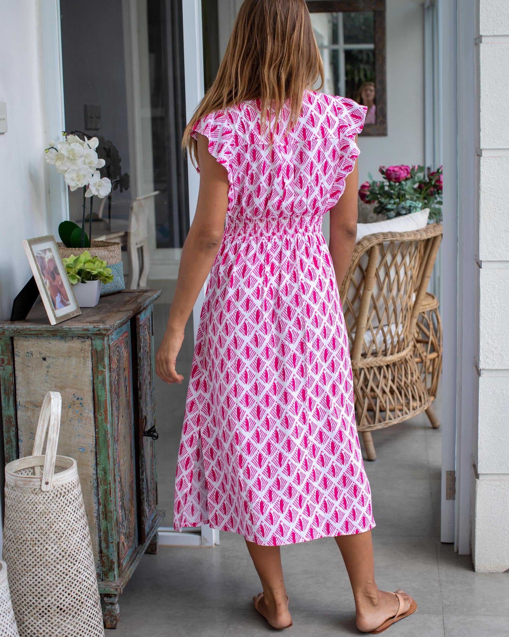 Julia Dress - Pink Arrow