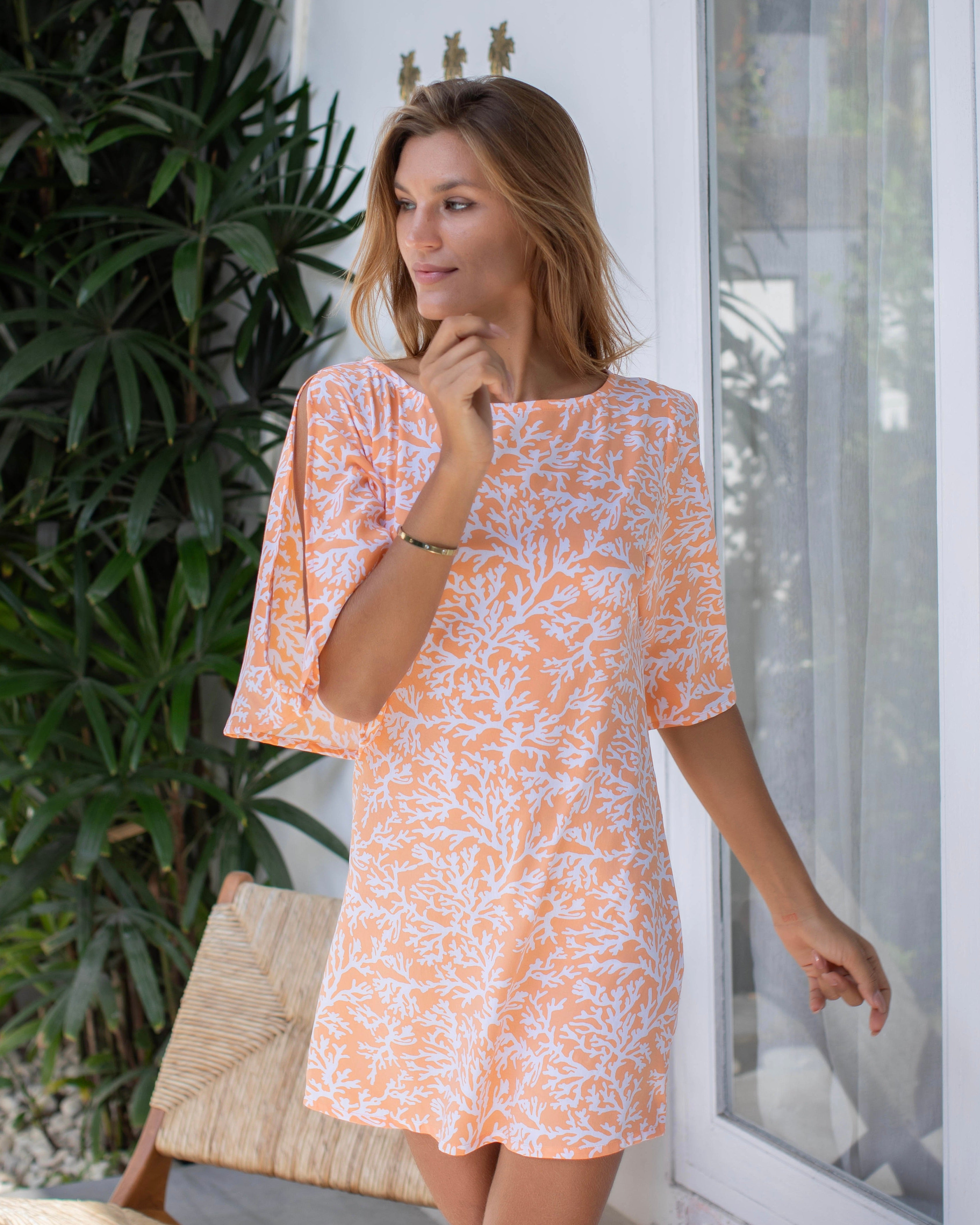 Lola Dress - Melon Coral
