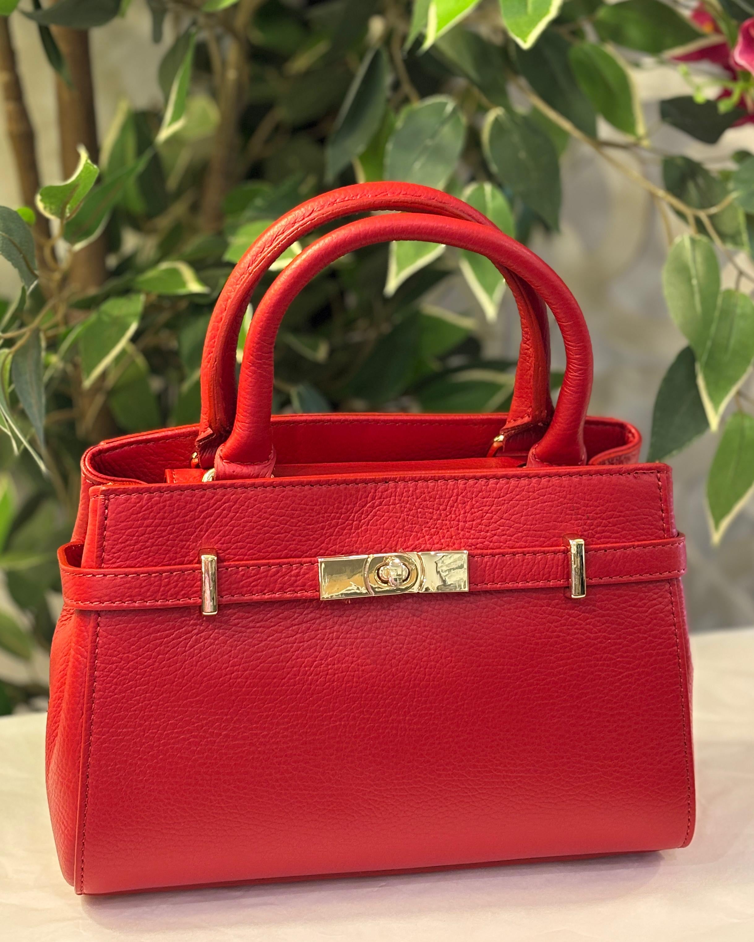 Minori Leather Bag - Red