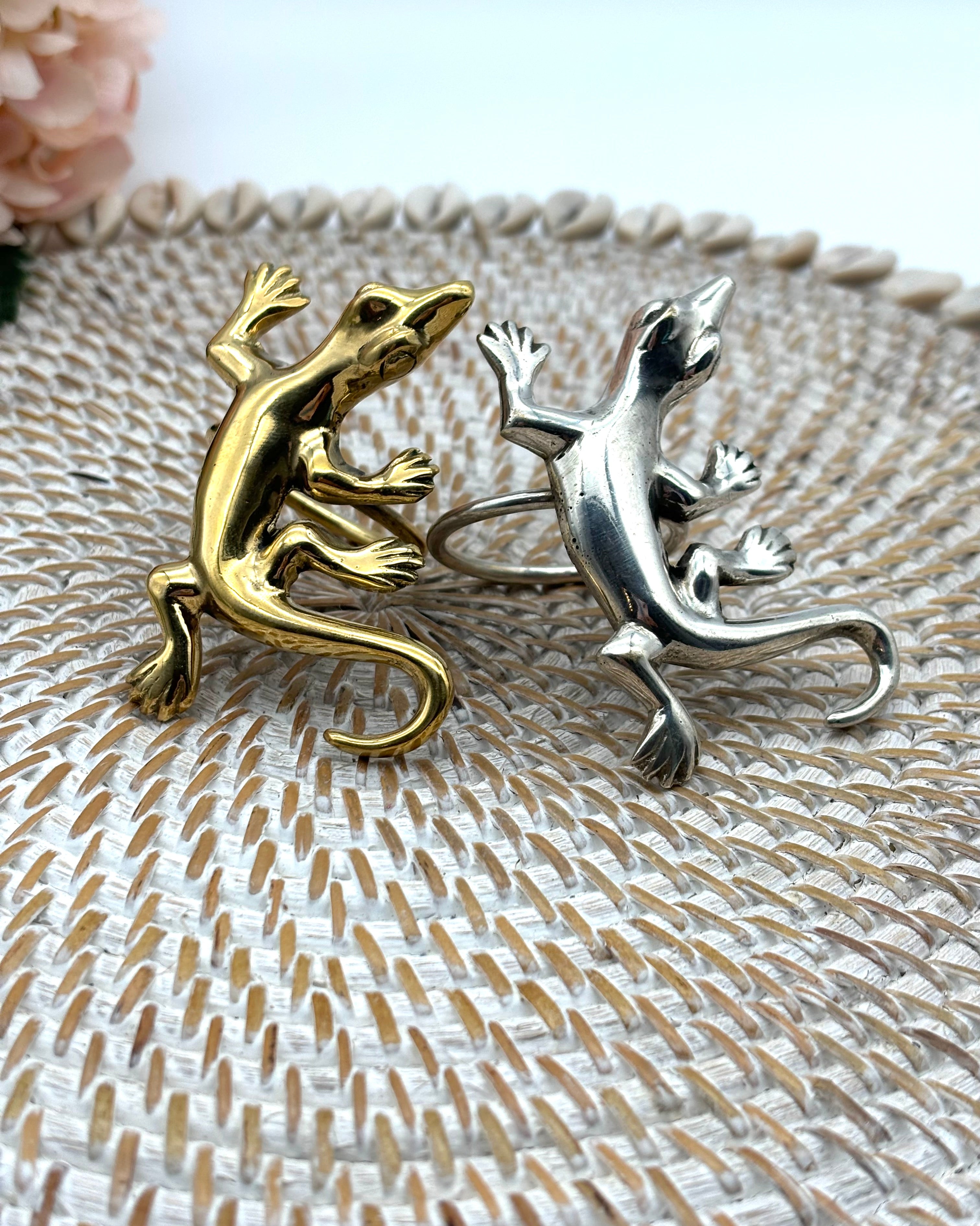 Gecko Napkin Rings - Set of 2
