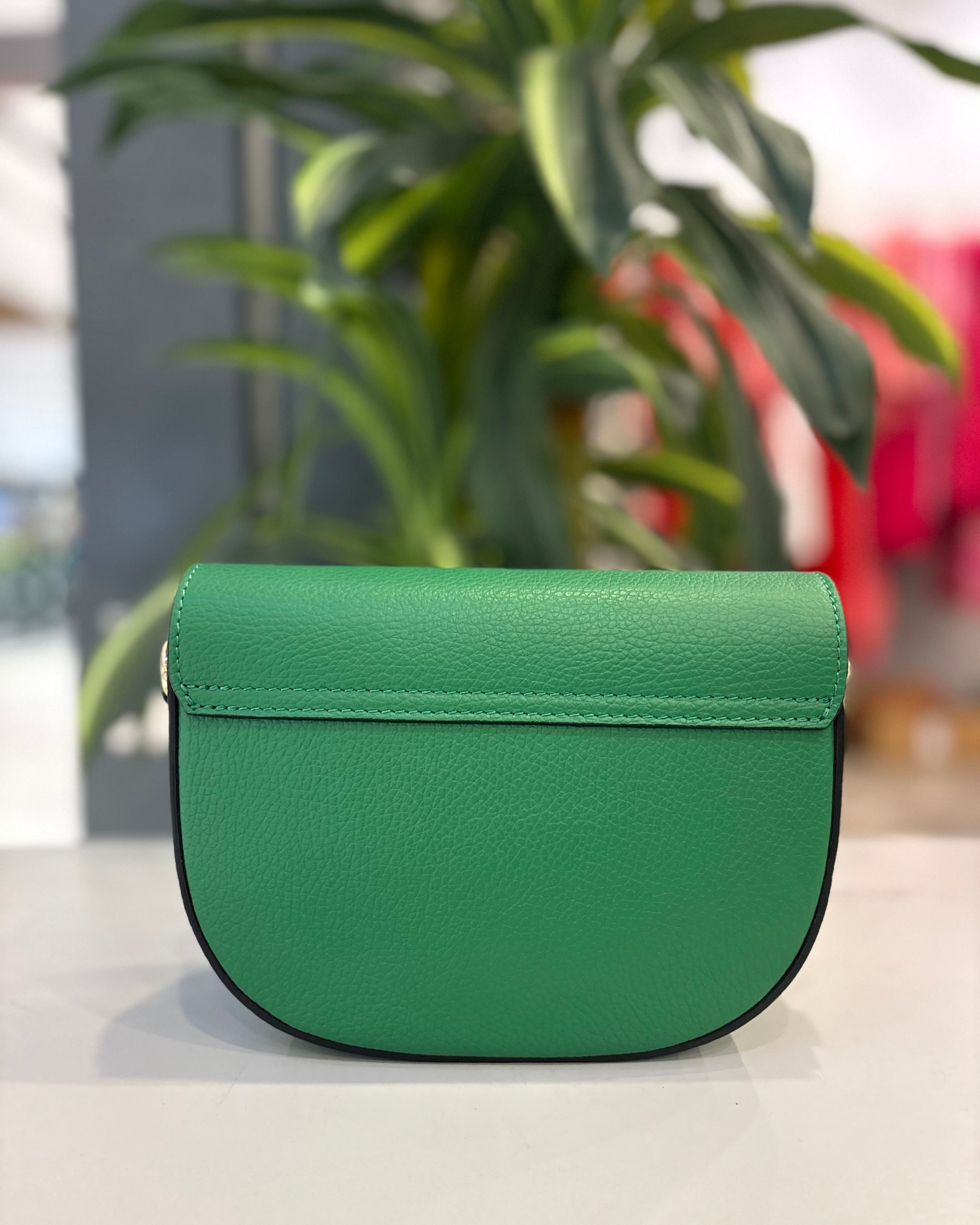 Puglia Leather Saddle Bag - Green