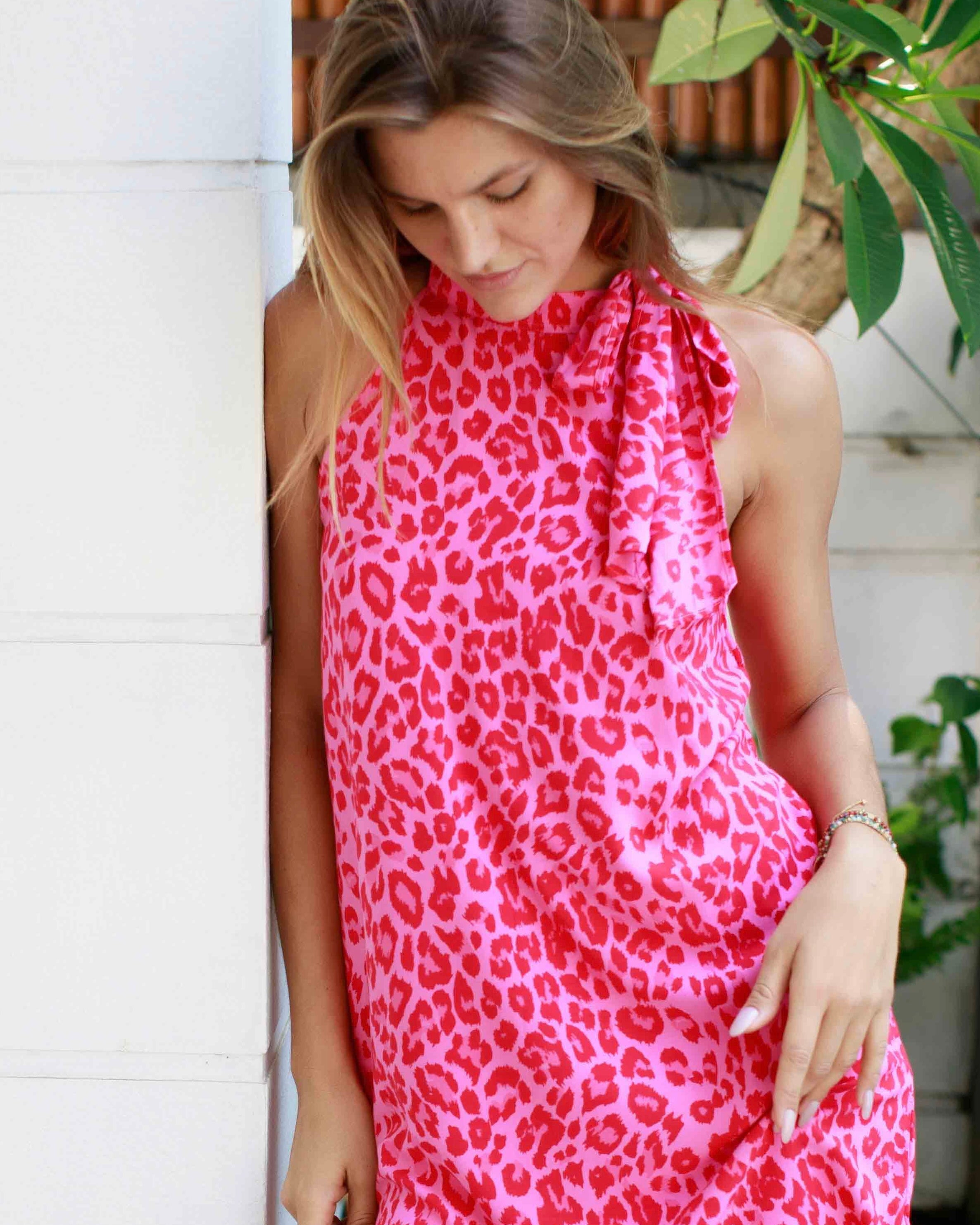 Ruby Dress - Hot Pink Leopard