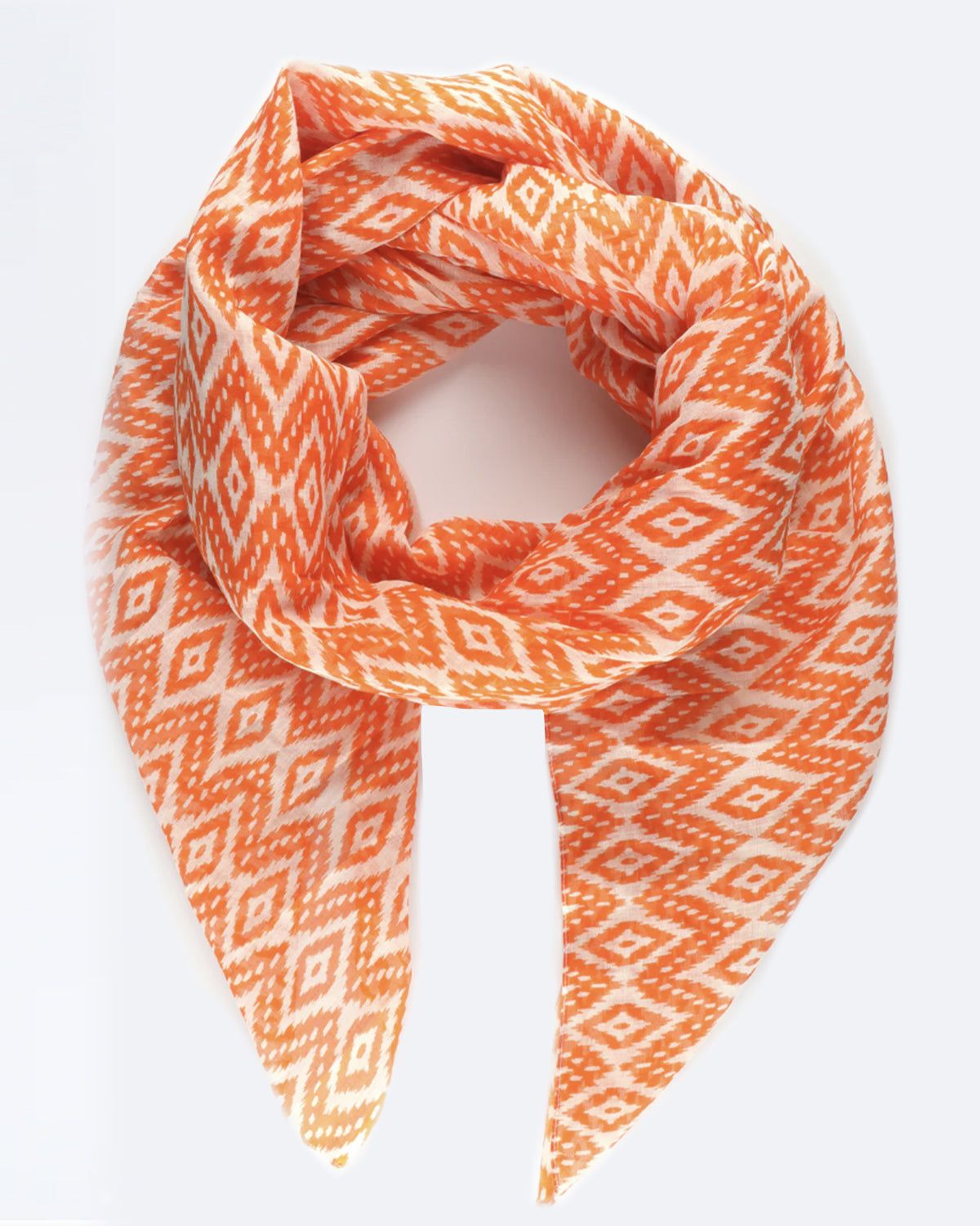 Orange Diamond Print Scarf