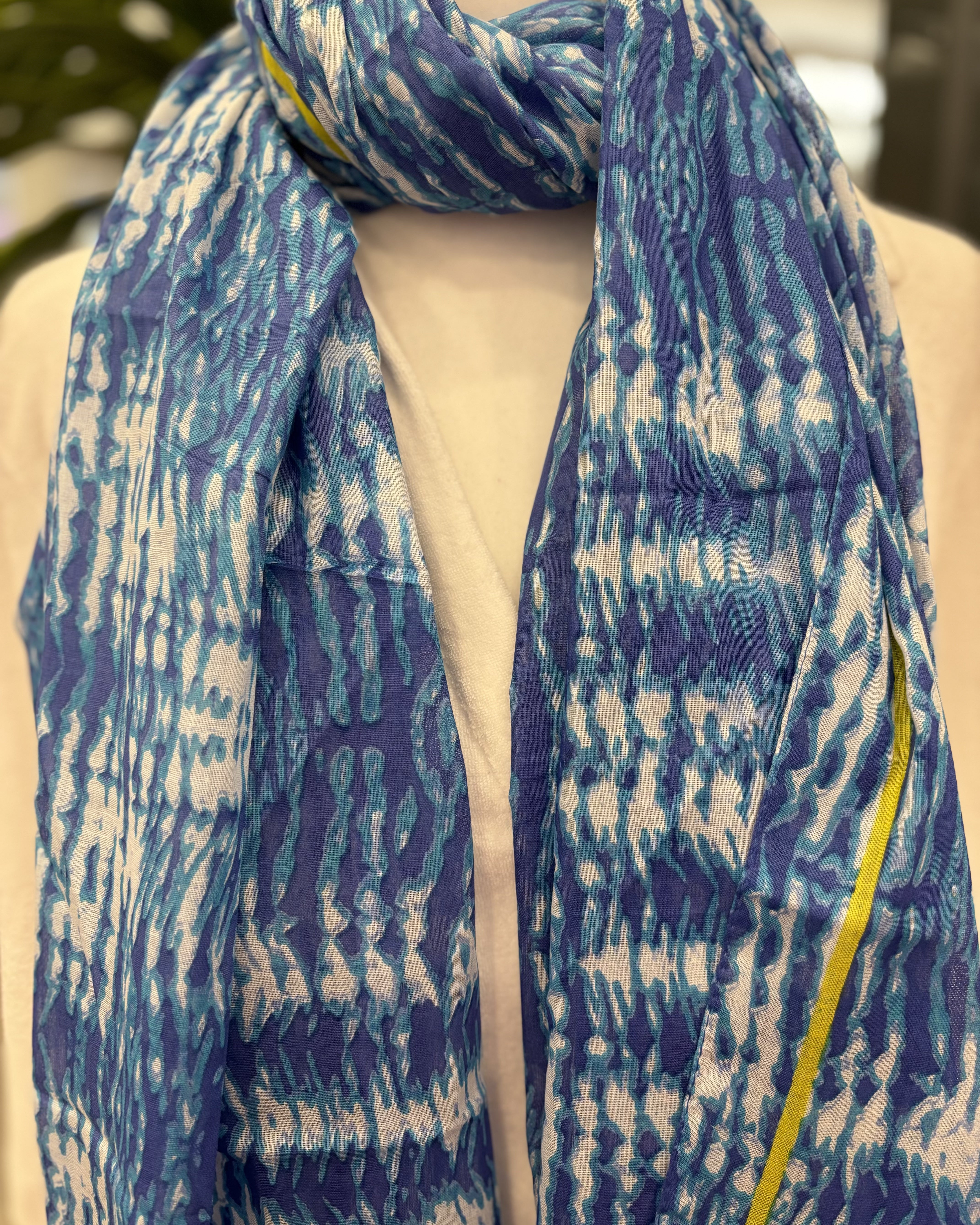 Blue Tie Dye Scarf