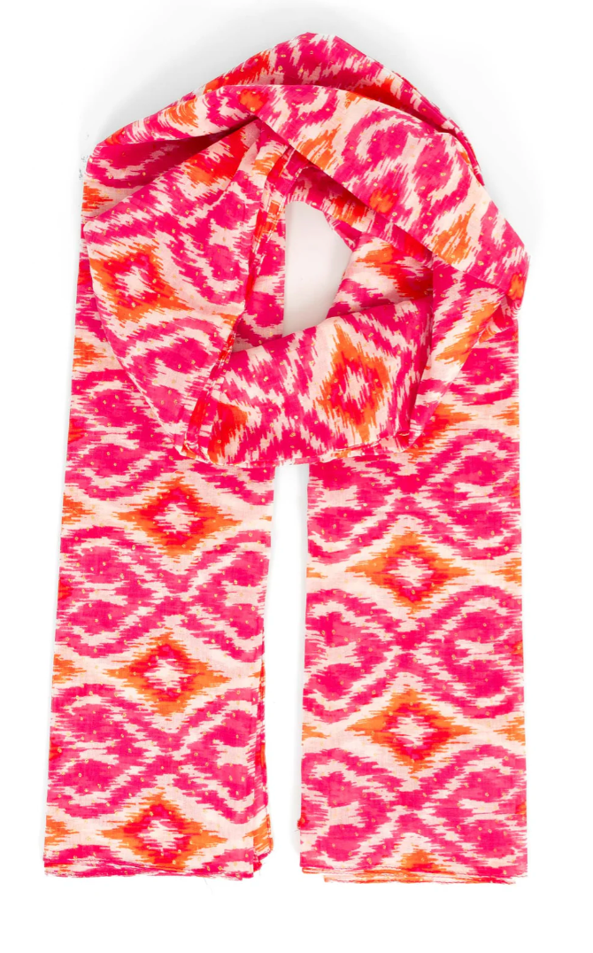 Pink/Orange Aztec Scarf