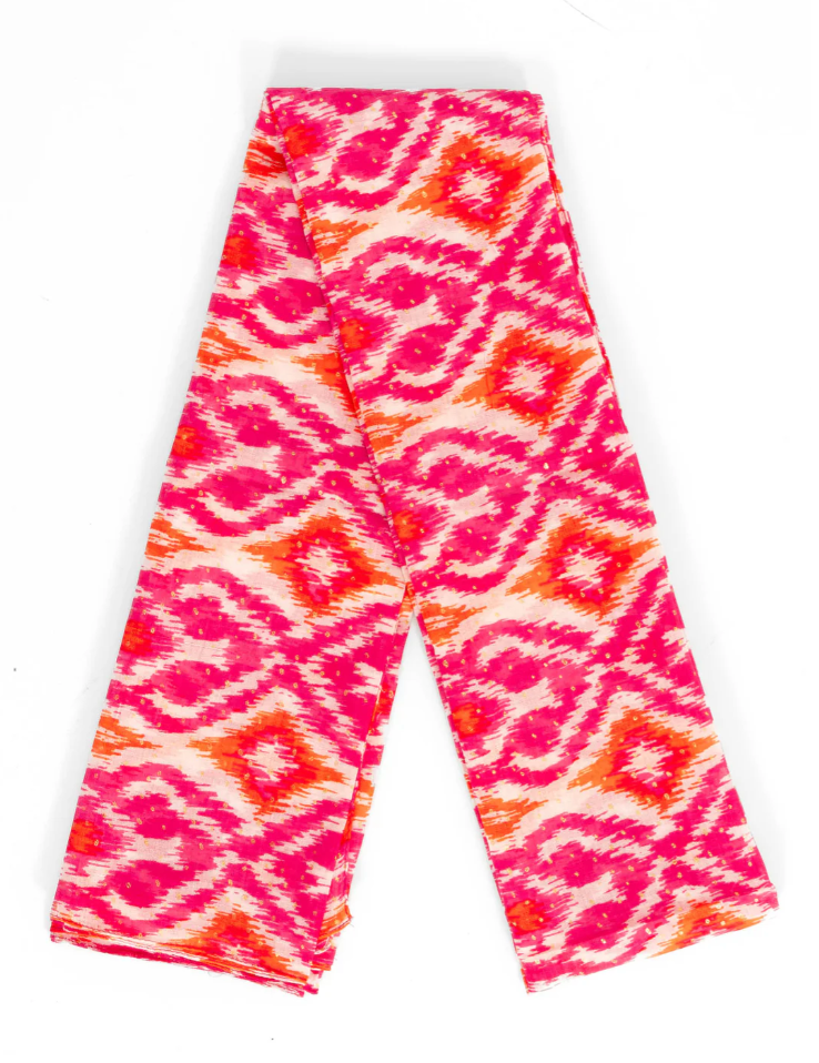Pink/Orange Aztec Scarf