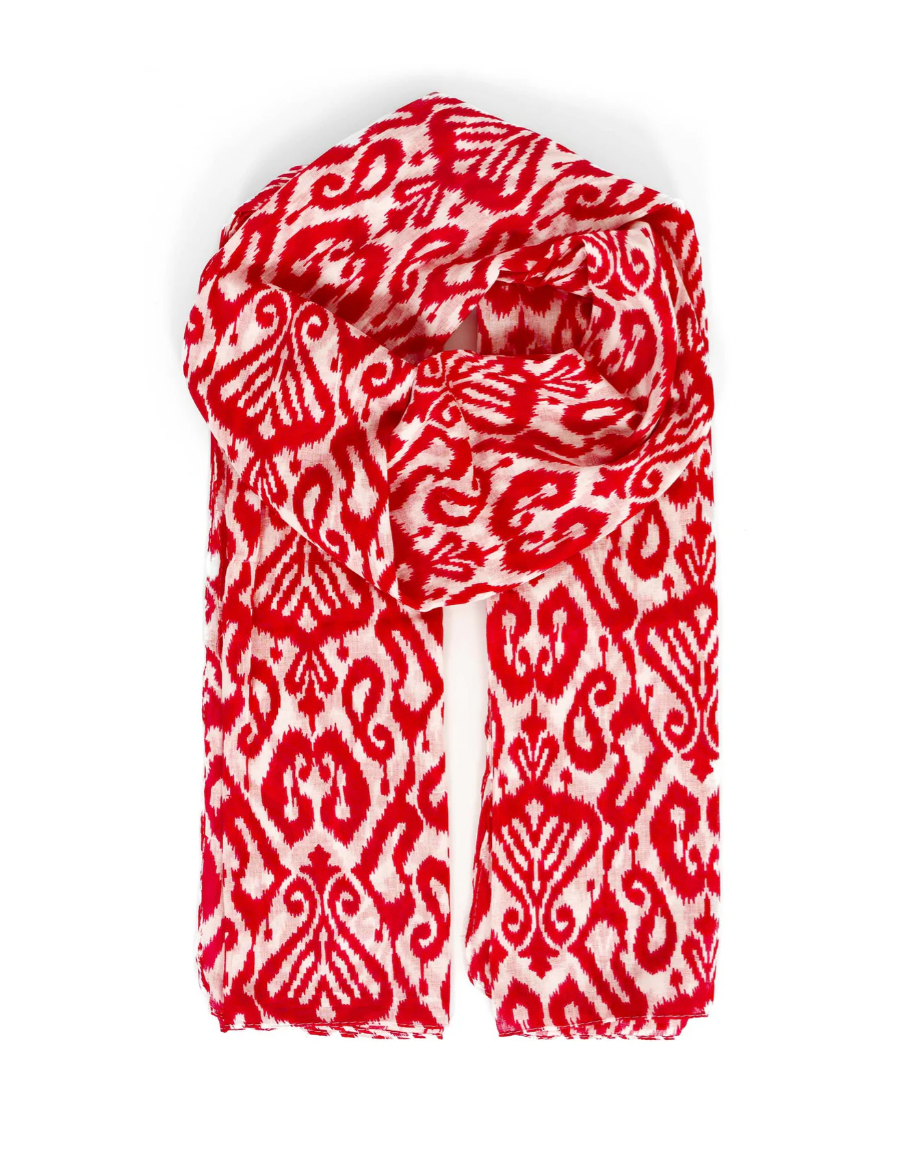 Red Damask Scarf