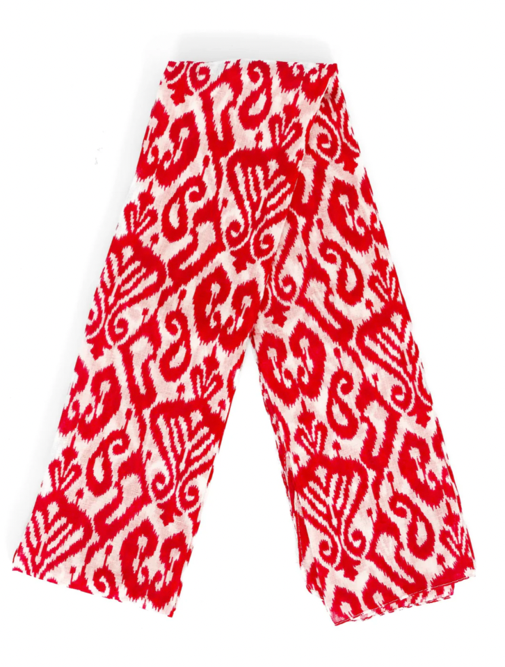 Red Damask Scarf