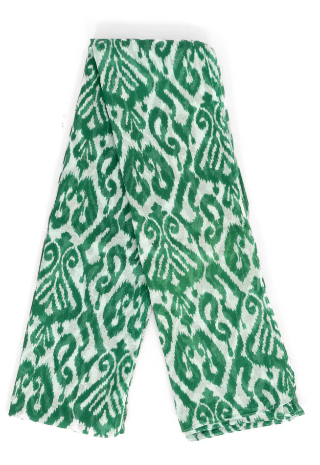 Green Damask Scarf