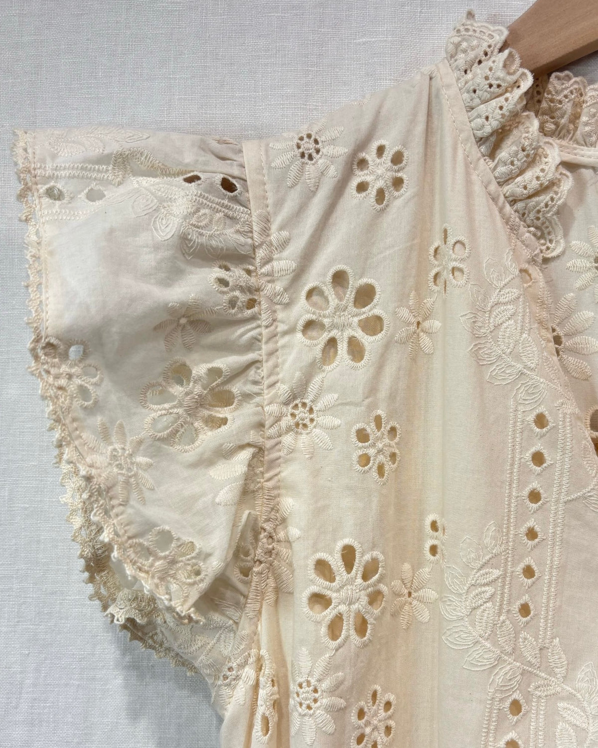 Stasia Dress - Cream Broderie