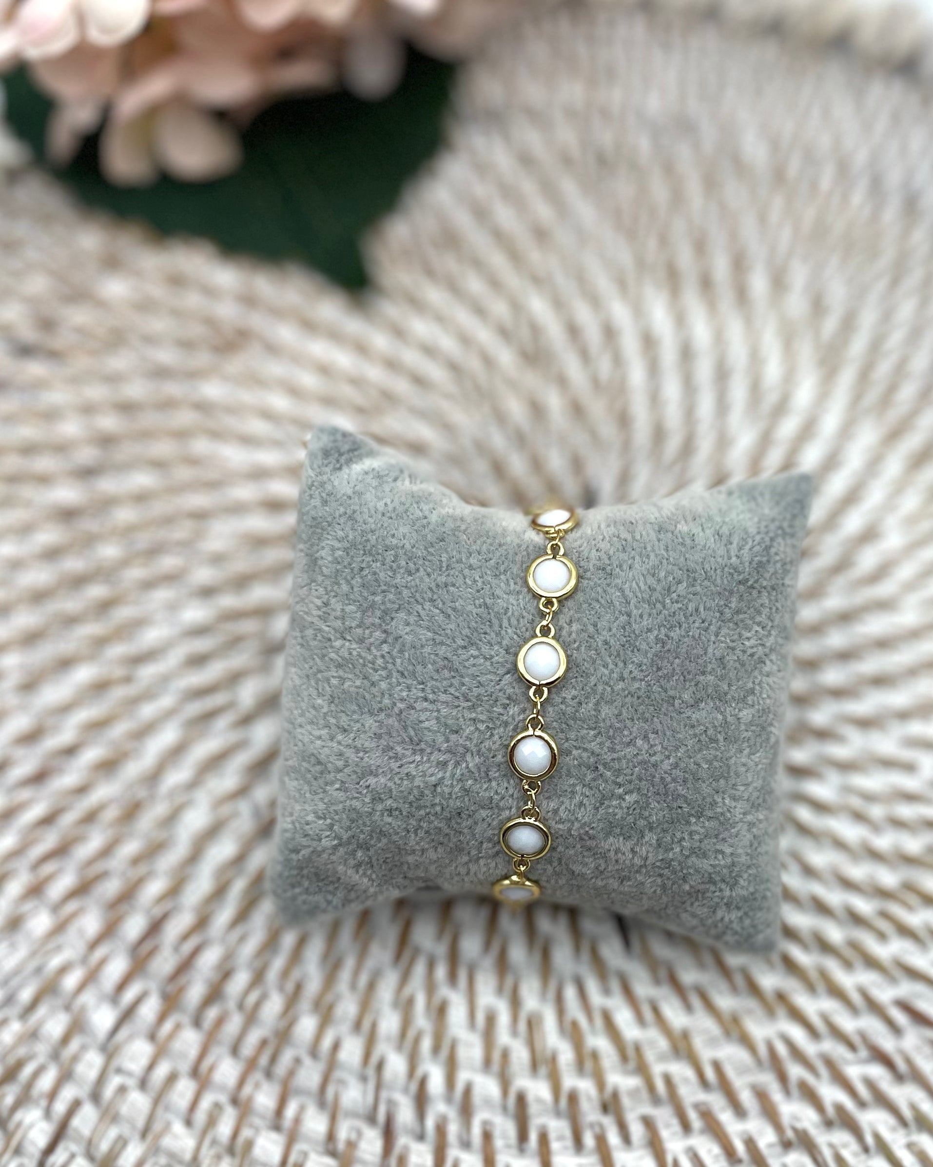 Tangier Bracelet - Gold/White