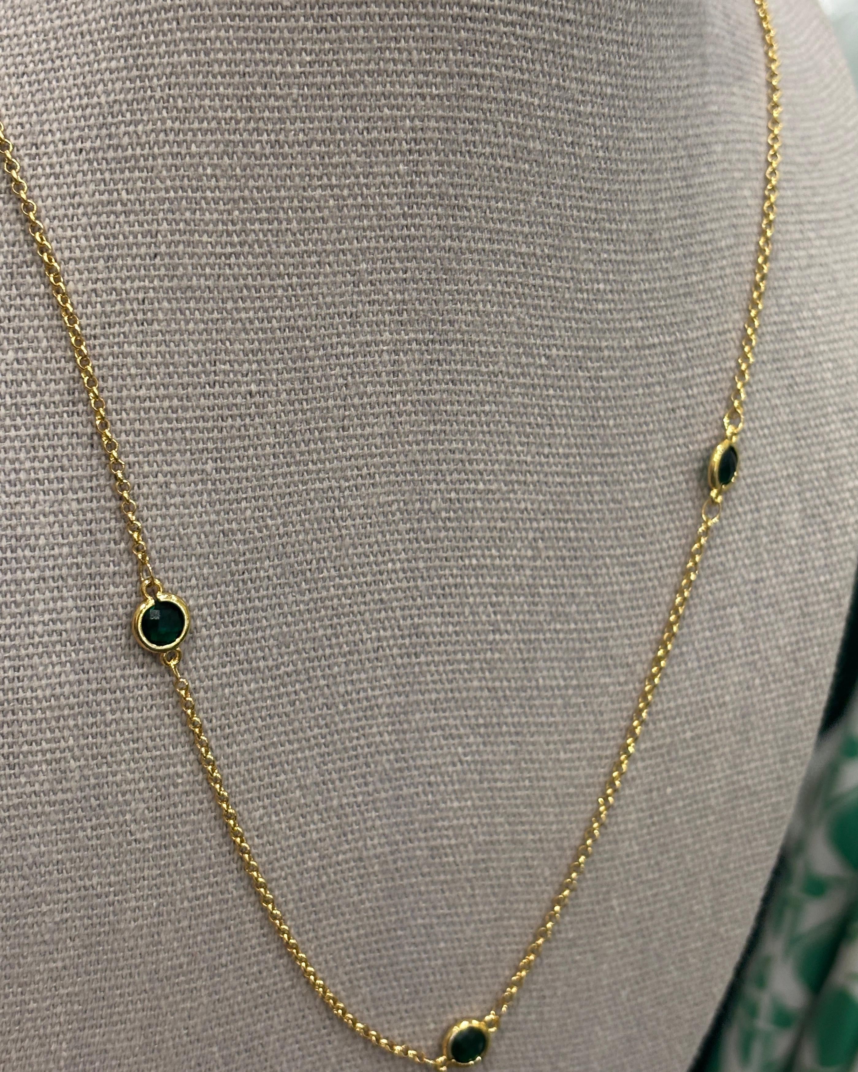 Tangier Long Necklace - Emerald Green
