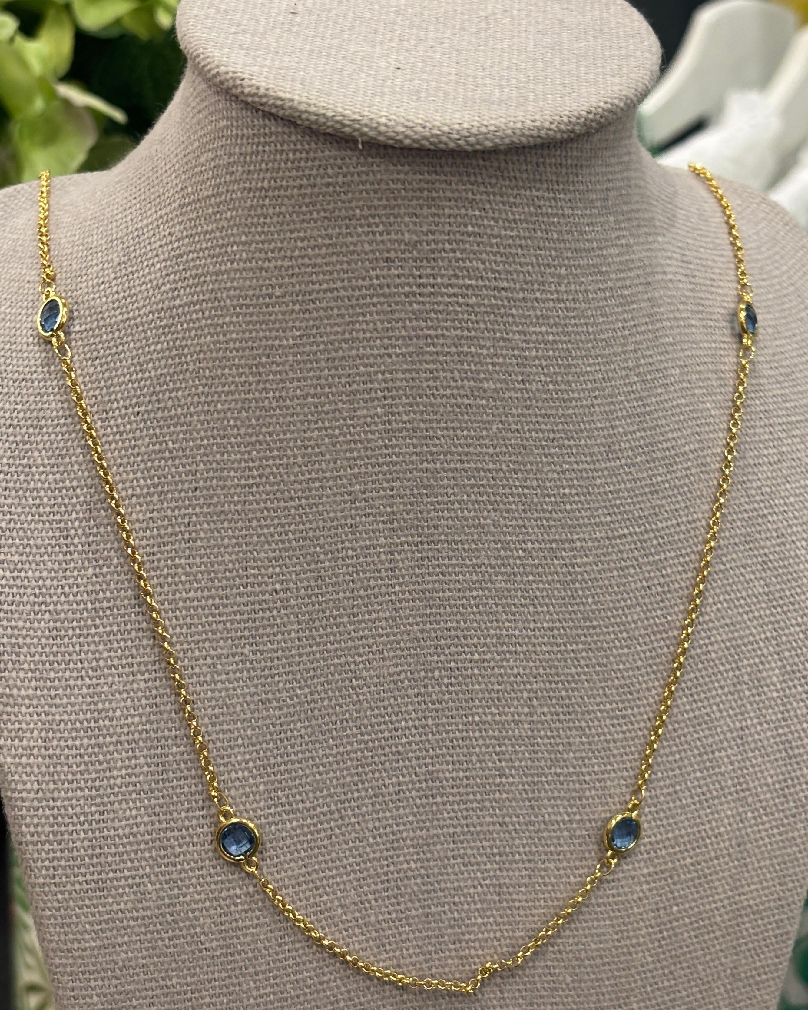 Tangier Long Necklace - Sky Blue
