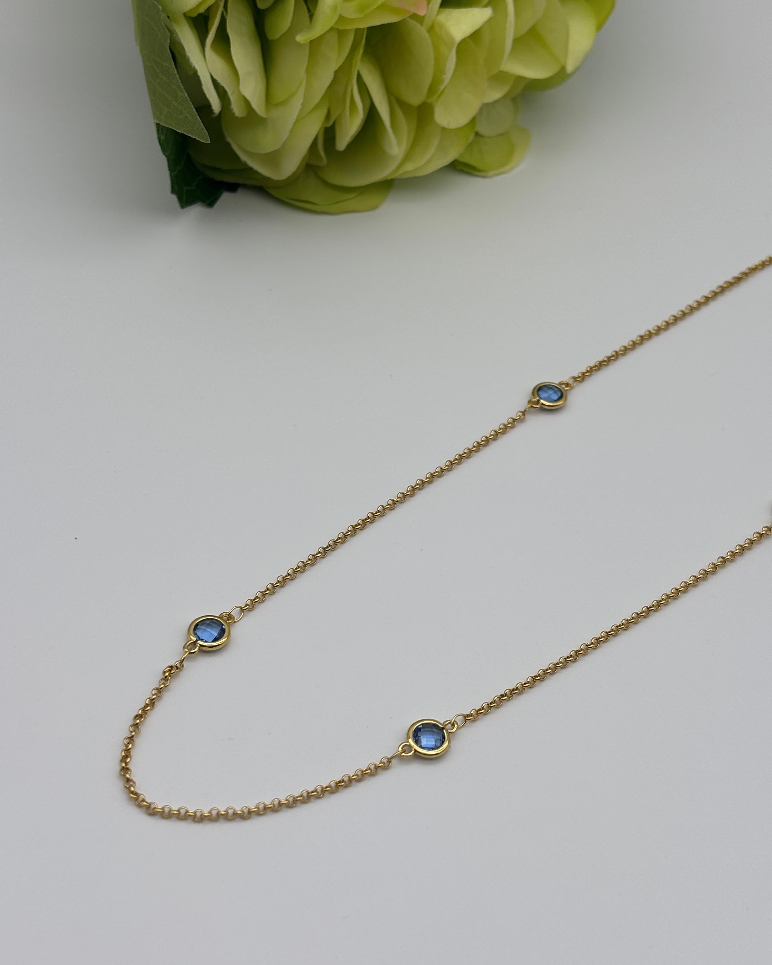 Tangier Long Necklace - Sky Blue