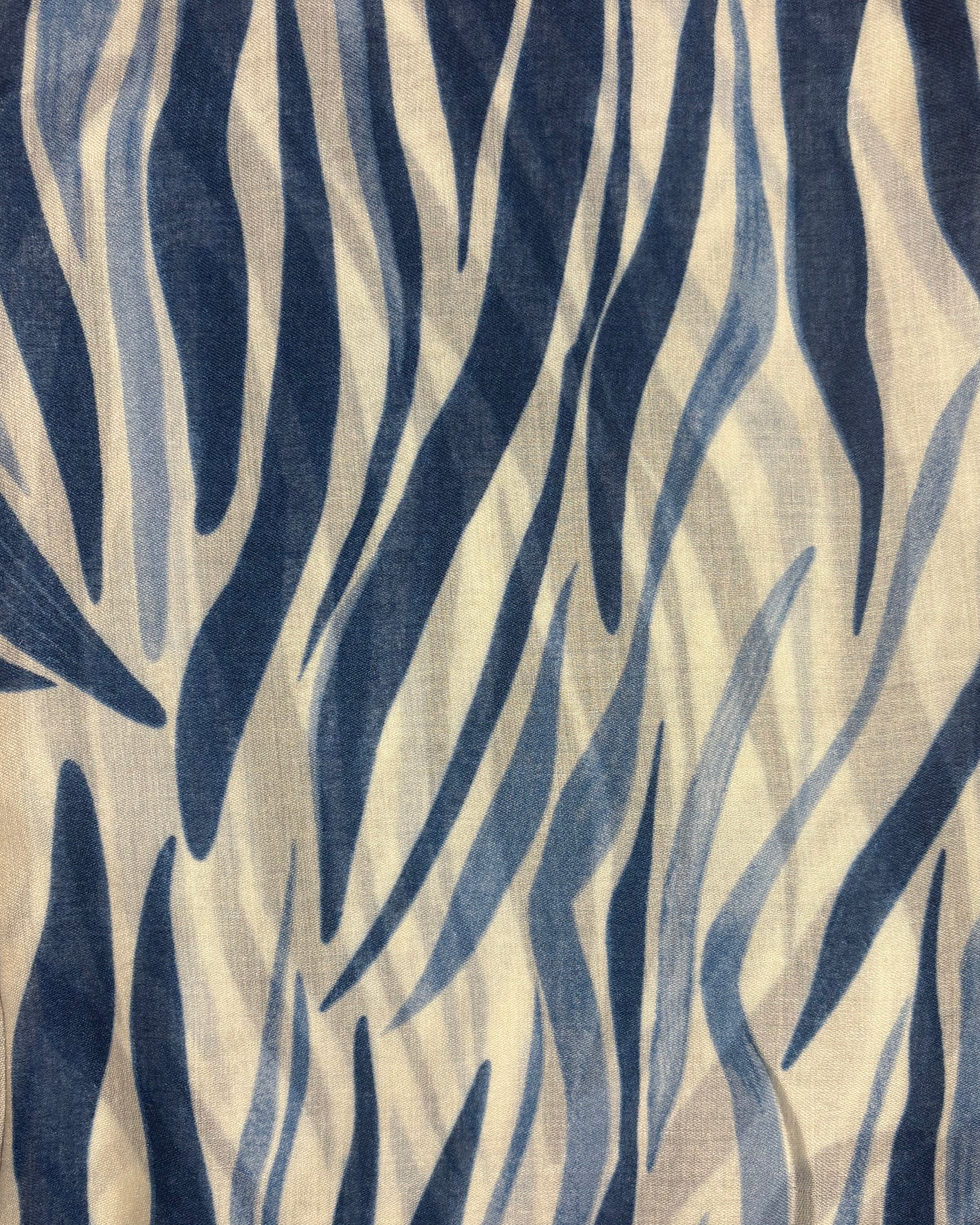 Blue Wave Print Scarf