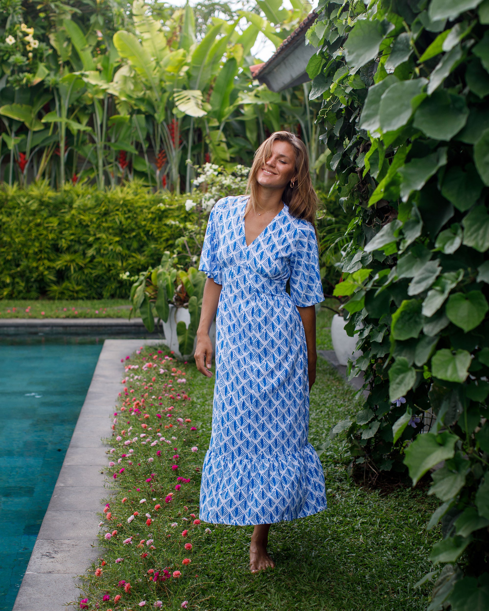 Willa Dress - Malibu Blue Arrow